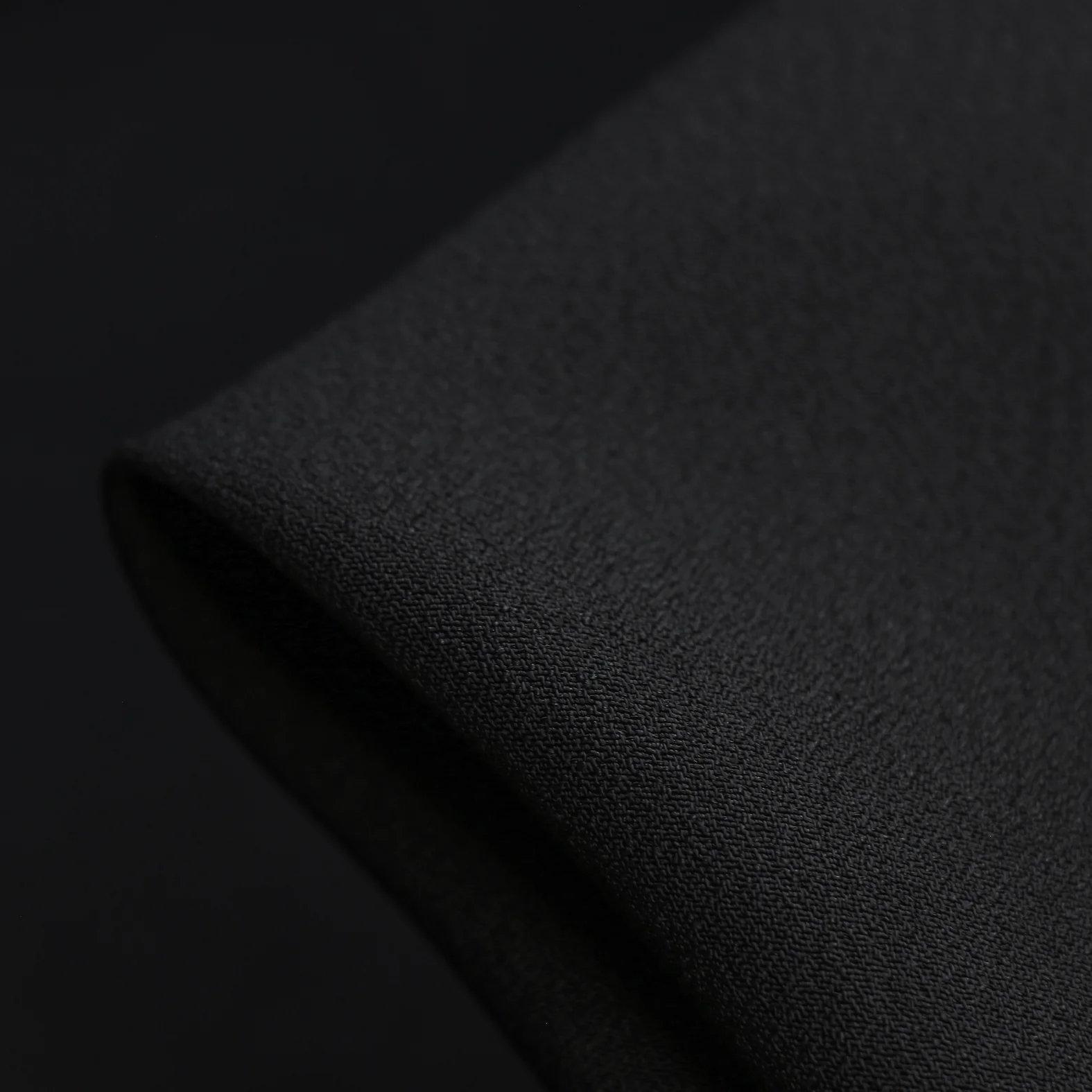 Cady Nero Satin-Backed Crepe