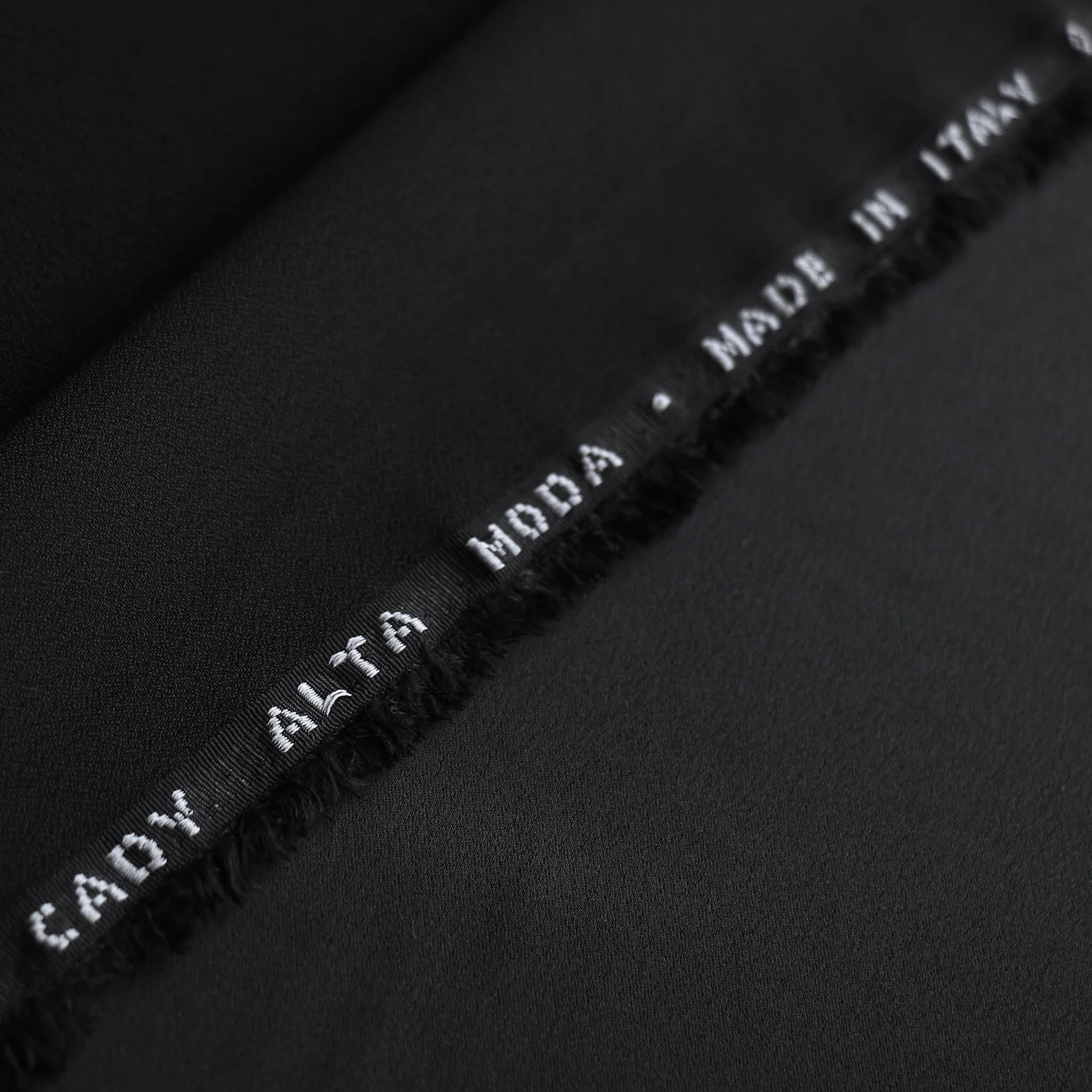 Cady Nero Satin-Backed Crepe - Image 2