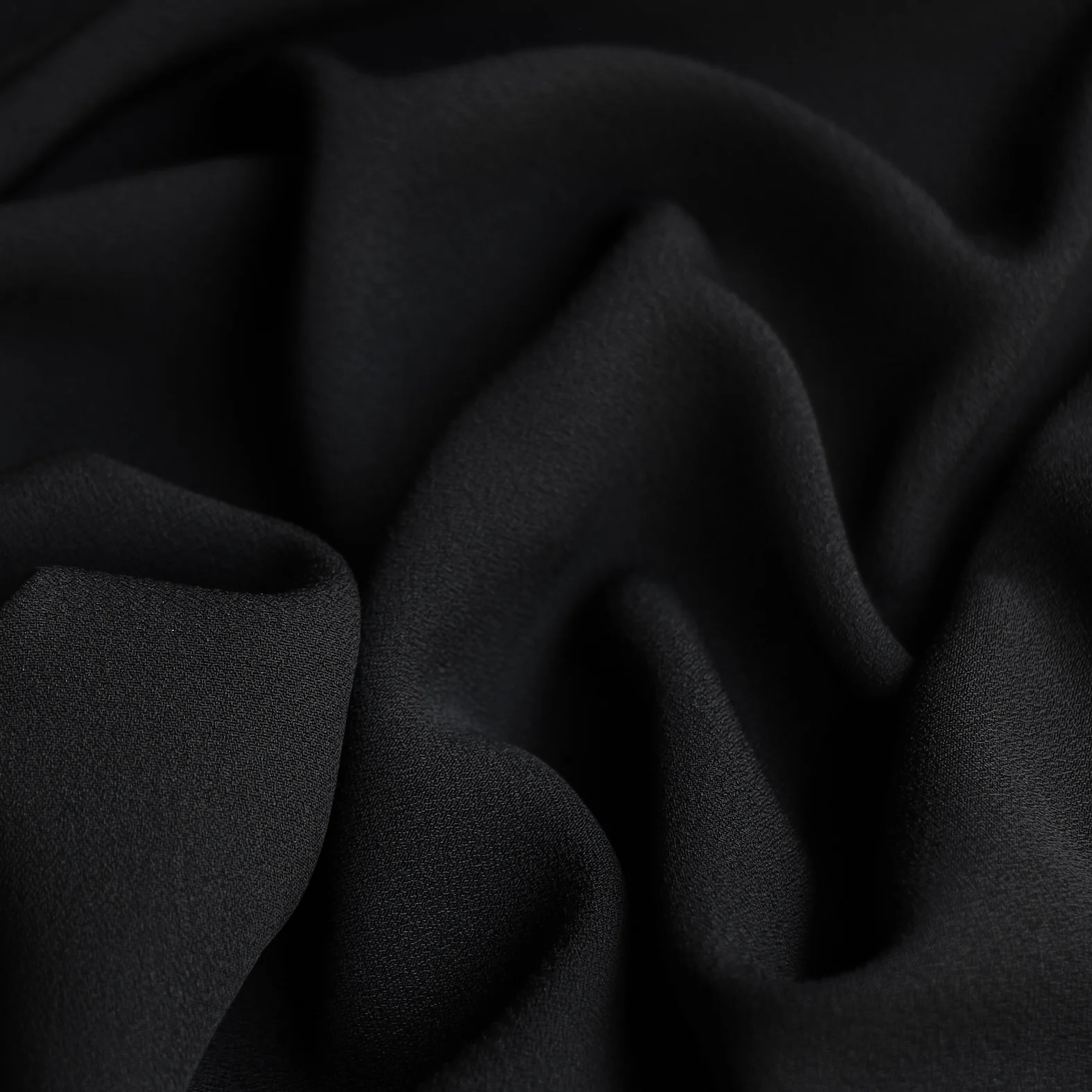 Cady Nero Satin-Backed Crepe - Image 3