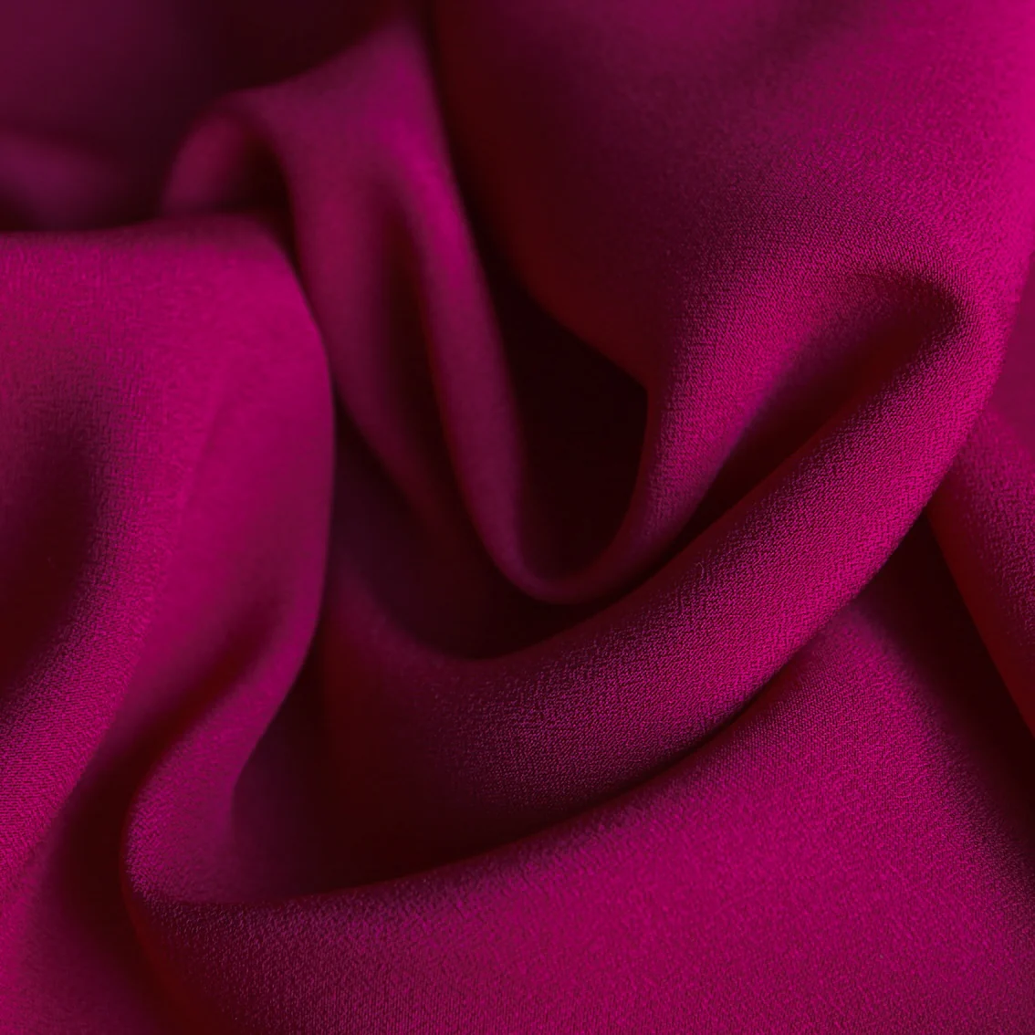Cady Raspberry Satin-Backed Crepe - Image 2