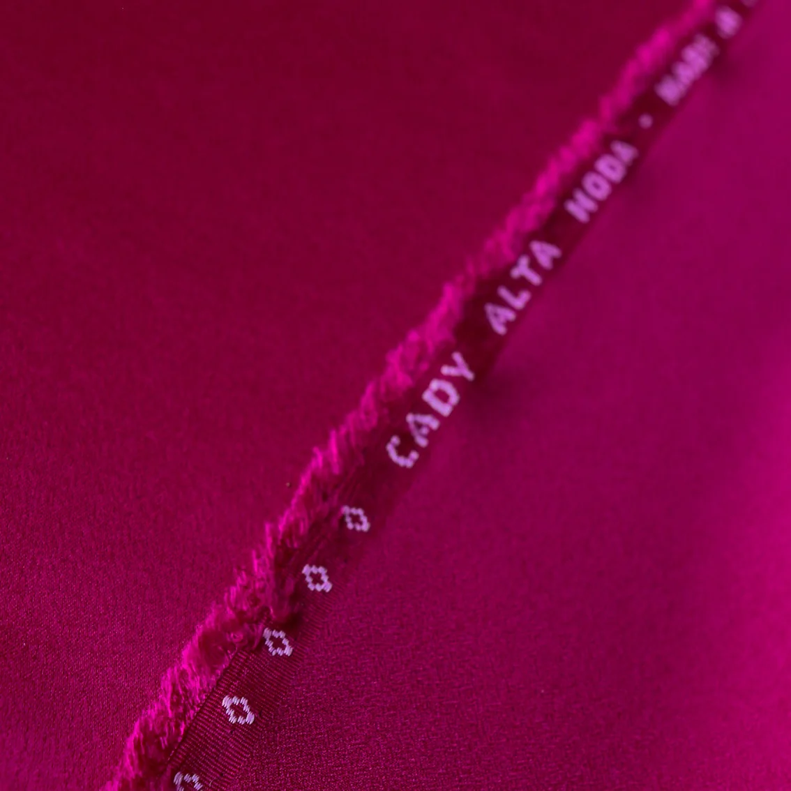 Cady Raspberry Satin-Backed Crepe - Image 3
