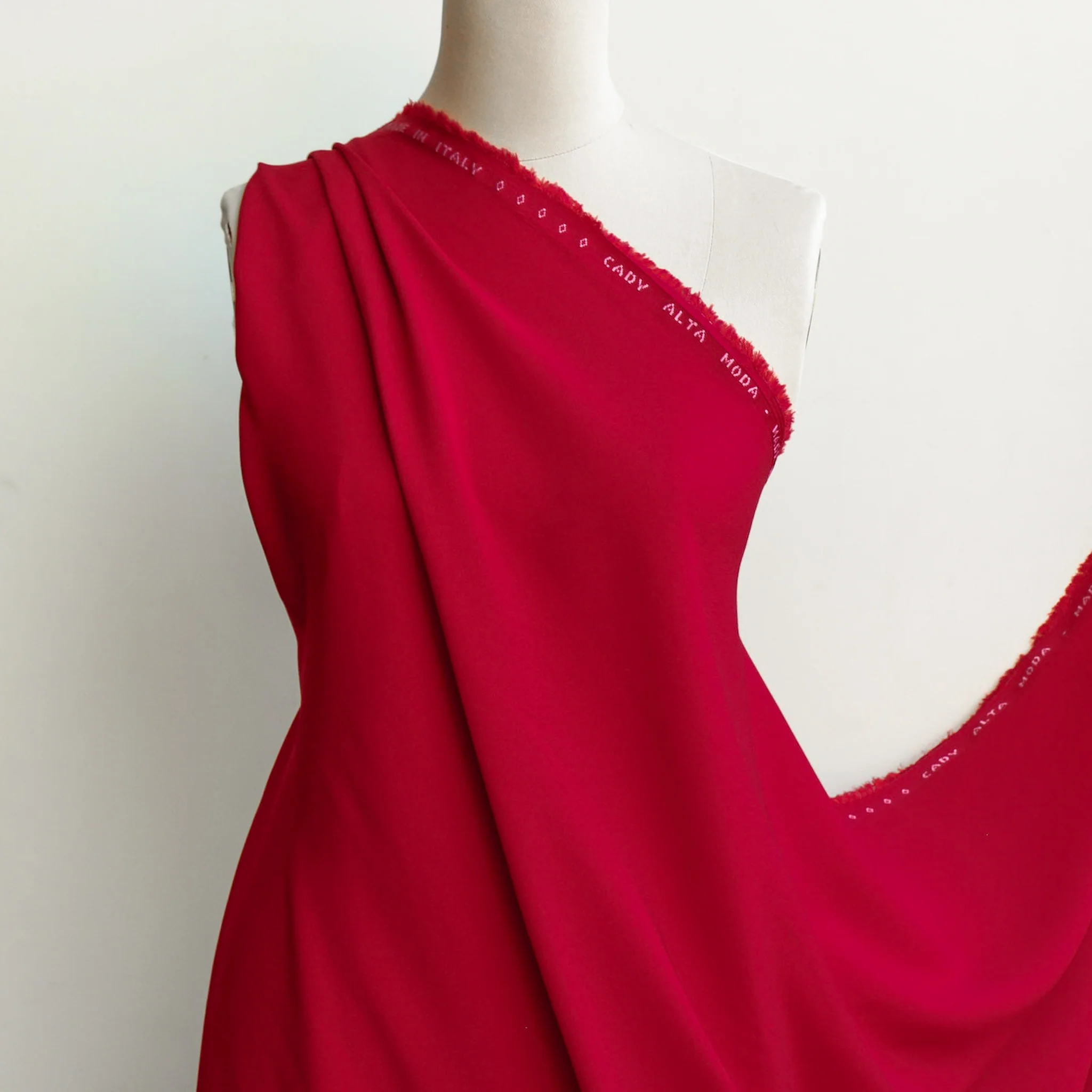 Cady Rosso Satin-Backed Crepe - Image 4