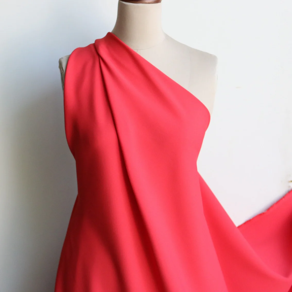 Cady Tangerine Satin Backed Crepe - Image 4