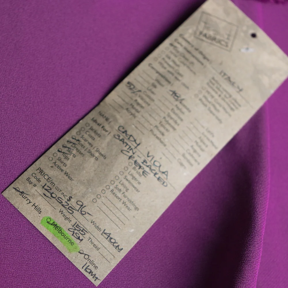 Cady Viola Satin-Backed Crepe - Image 4