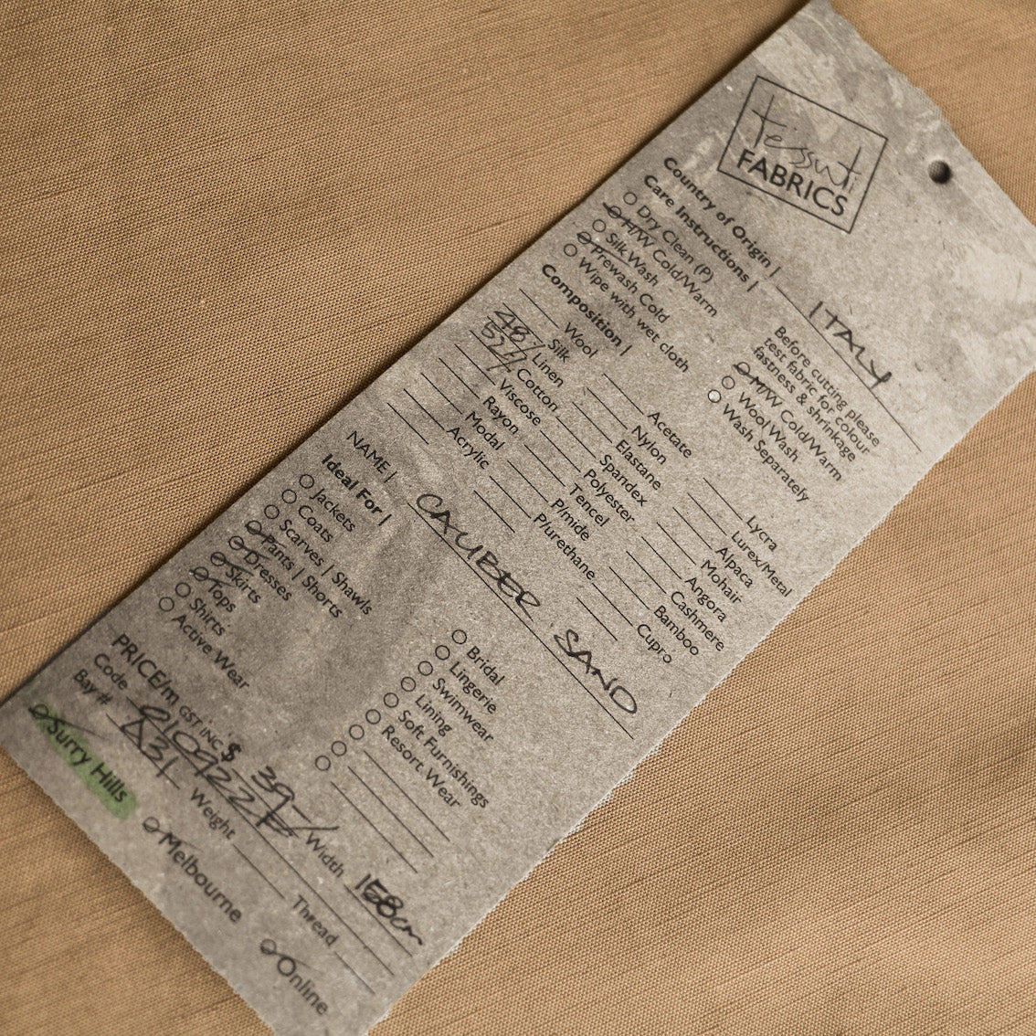 Caliber Sand Cotton/Linen - Image 3