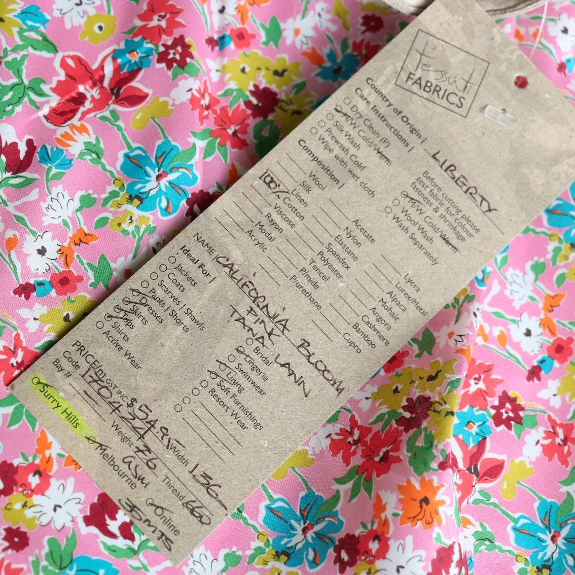 California Bloom Pink - Liberty Tana Lawn™ - Image 4