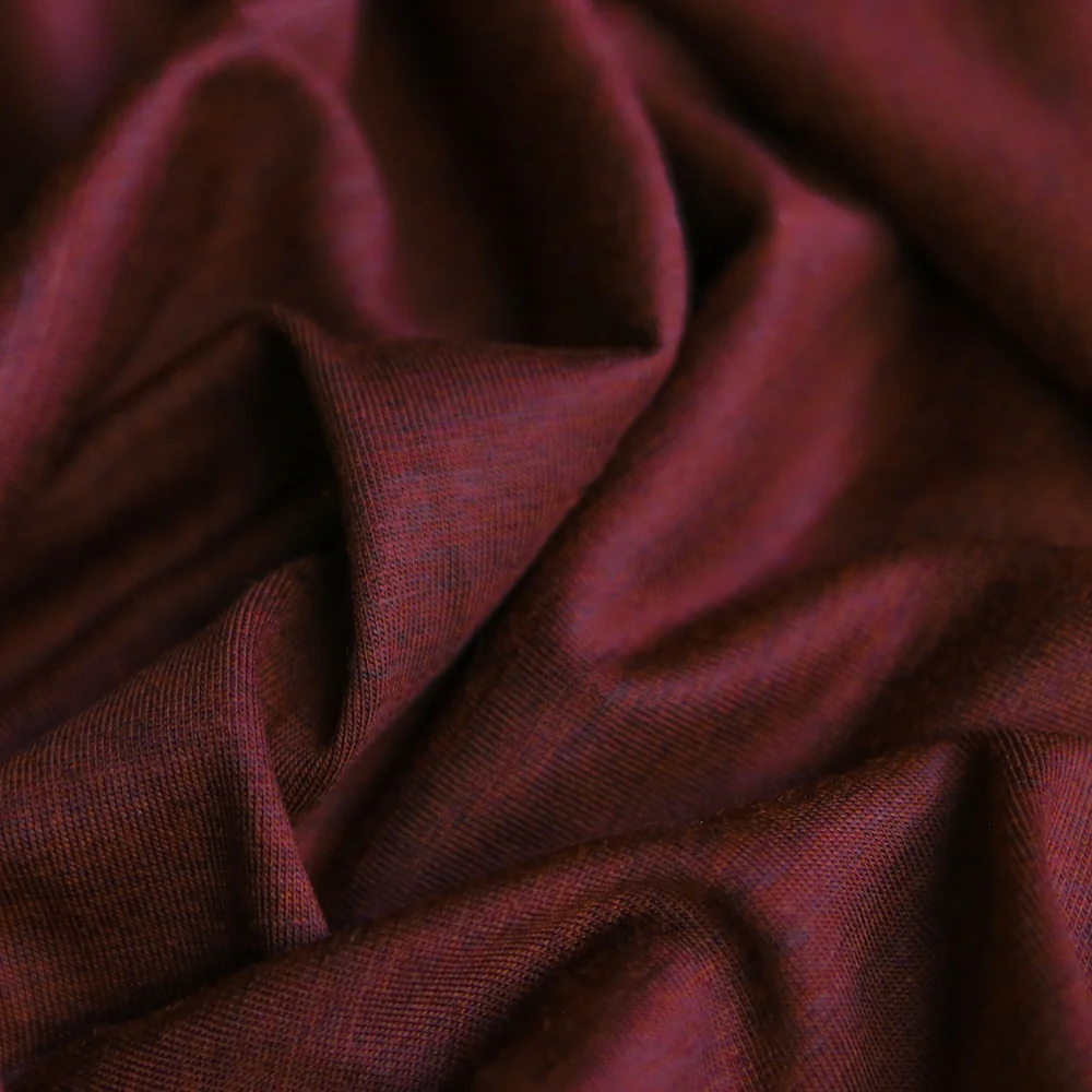 Camellia Claret Wool Jersey - Image 2