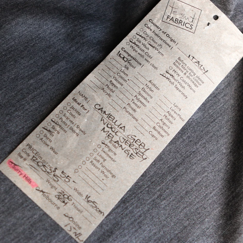 Camellia Grey Wool Jersey - Image 3