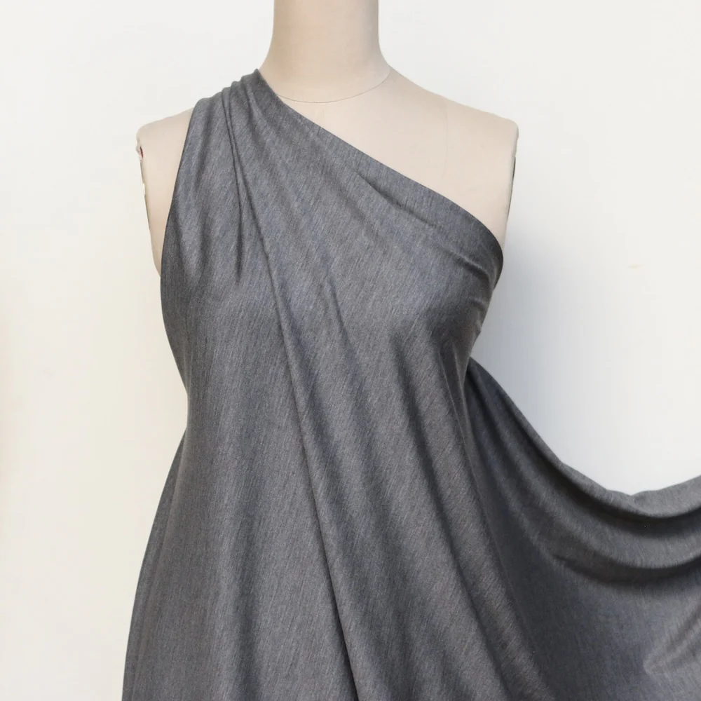 Camellia Grey Wool Jersey - Image 4