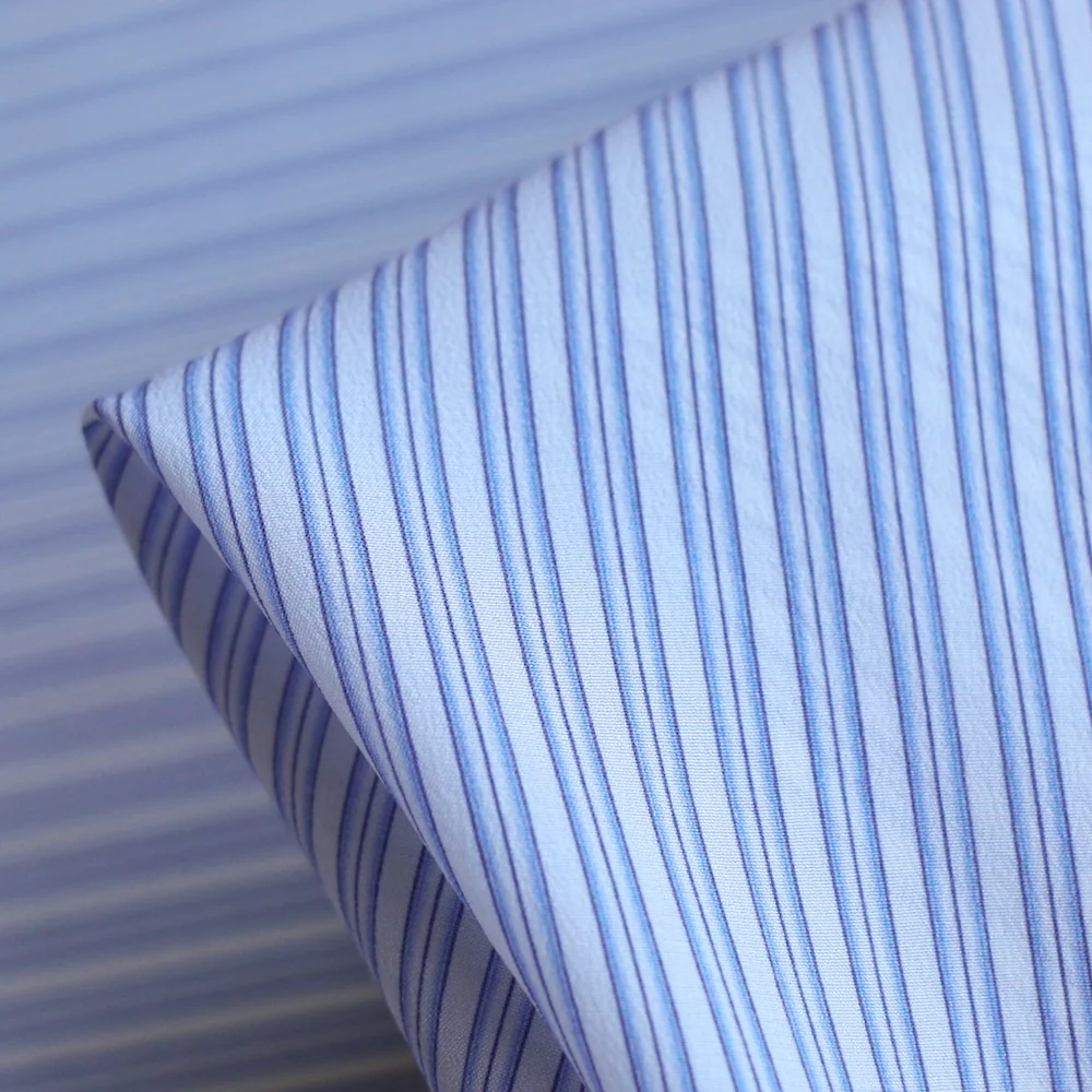 Camicia Blu Silk Crepe De Chine