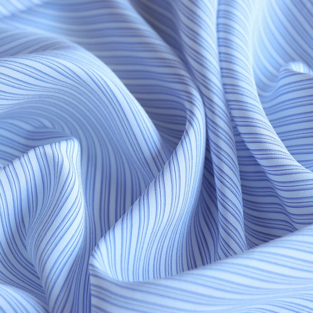 Camicia Blu Silk Crepe De Chine - Image 2