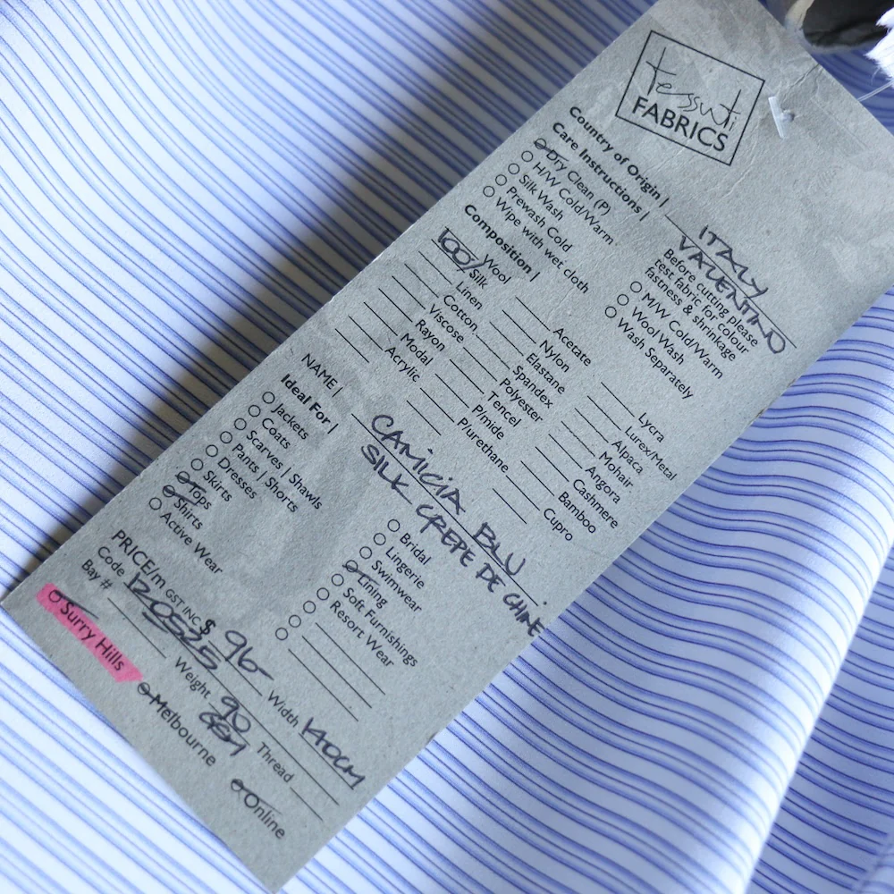 Camicia Blu Silk Crepe De Chine - Image 3