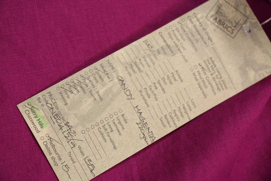 Candy Magenta Washed Linen - Image 3