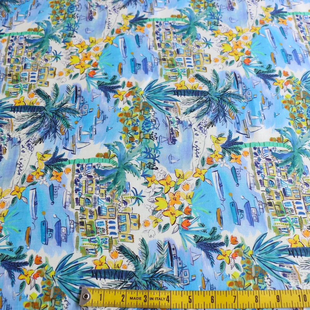 Cape Vista Blue/Yellow - Liberty Sycamore Linen - Image 3