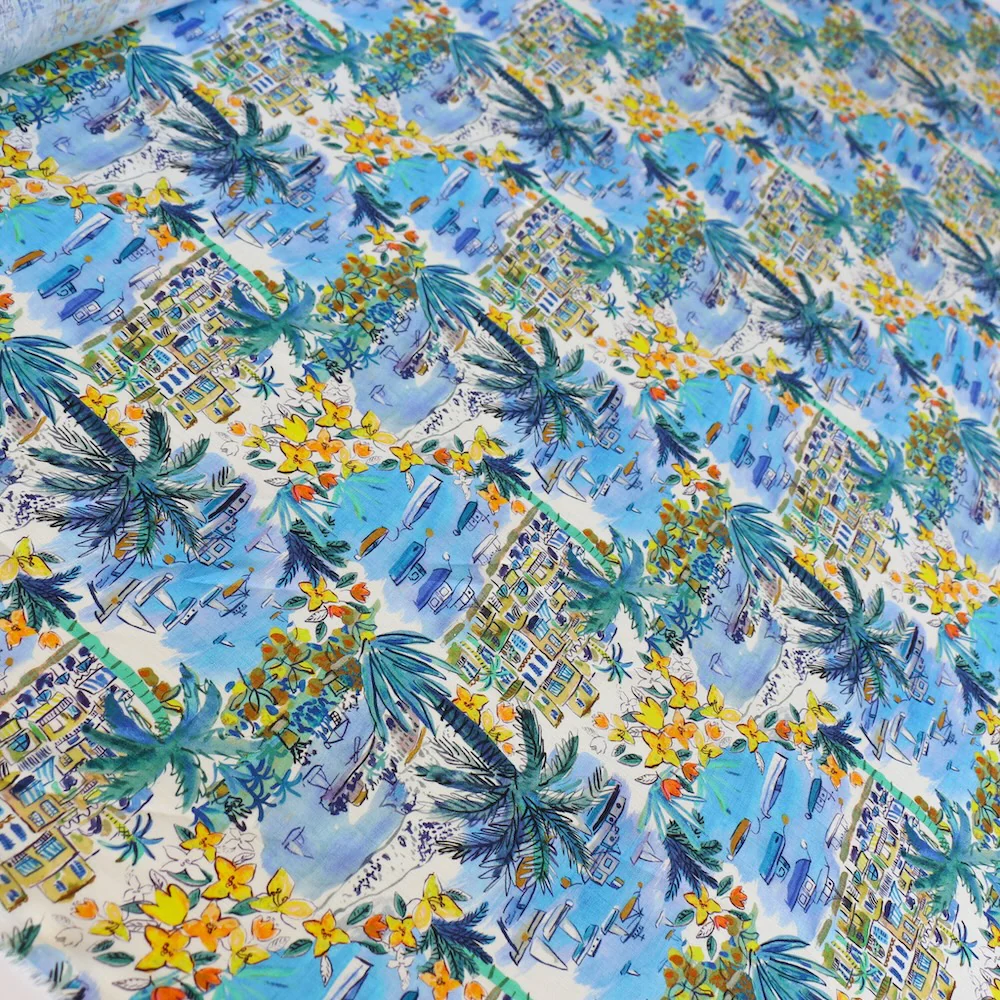 Cape Vista Blue/Yellow - Liberty Sycamore Linen - Image 4