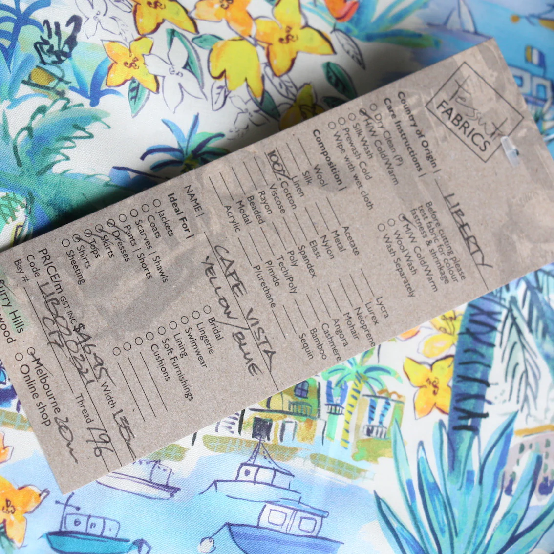 Cape Vista Blue/Yellow - Liberty Tana Lawn™ - Image 4
