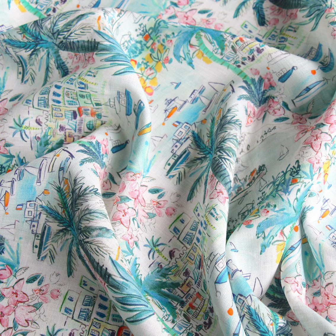 Cape Vista Pink - Liberty Sycamore Linen - Image 2