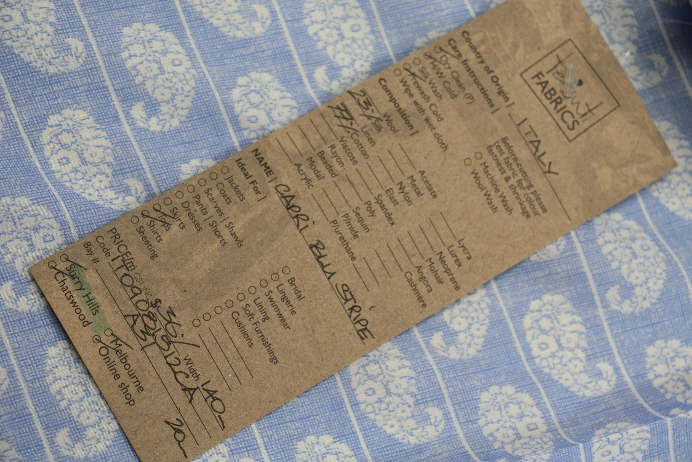 Capri Blu Stripe - Voile - Image 3