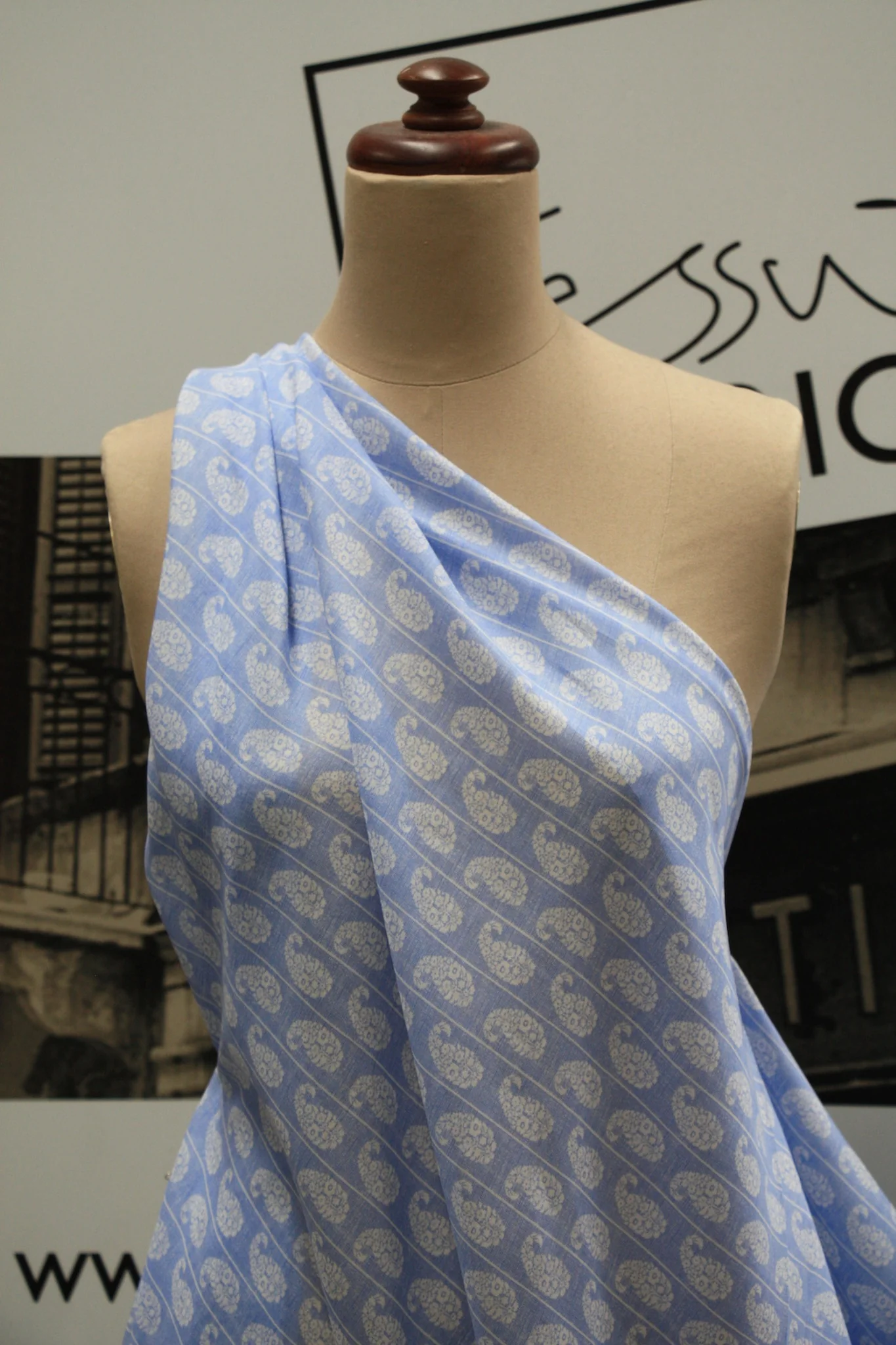 Capri Blu Stripe - Voile - Image 5