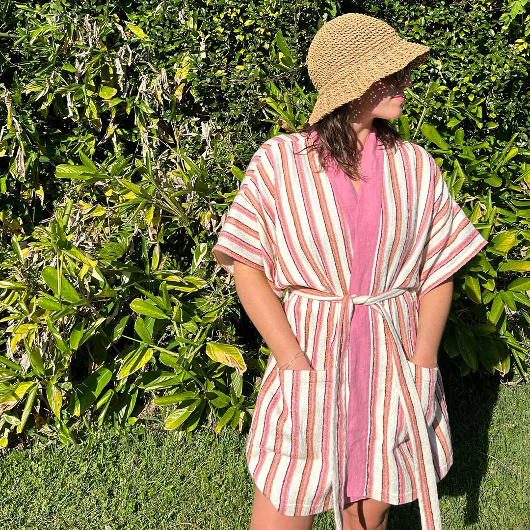 Capri Pink Stripe Cotton - Image 2