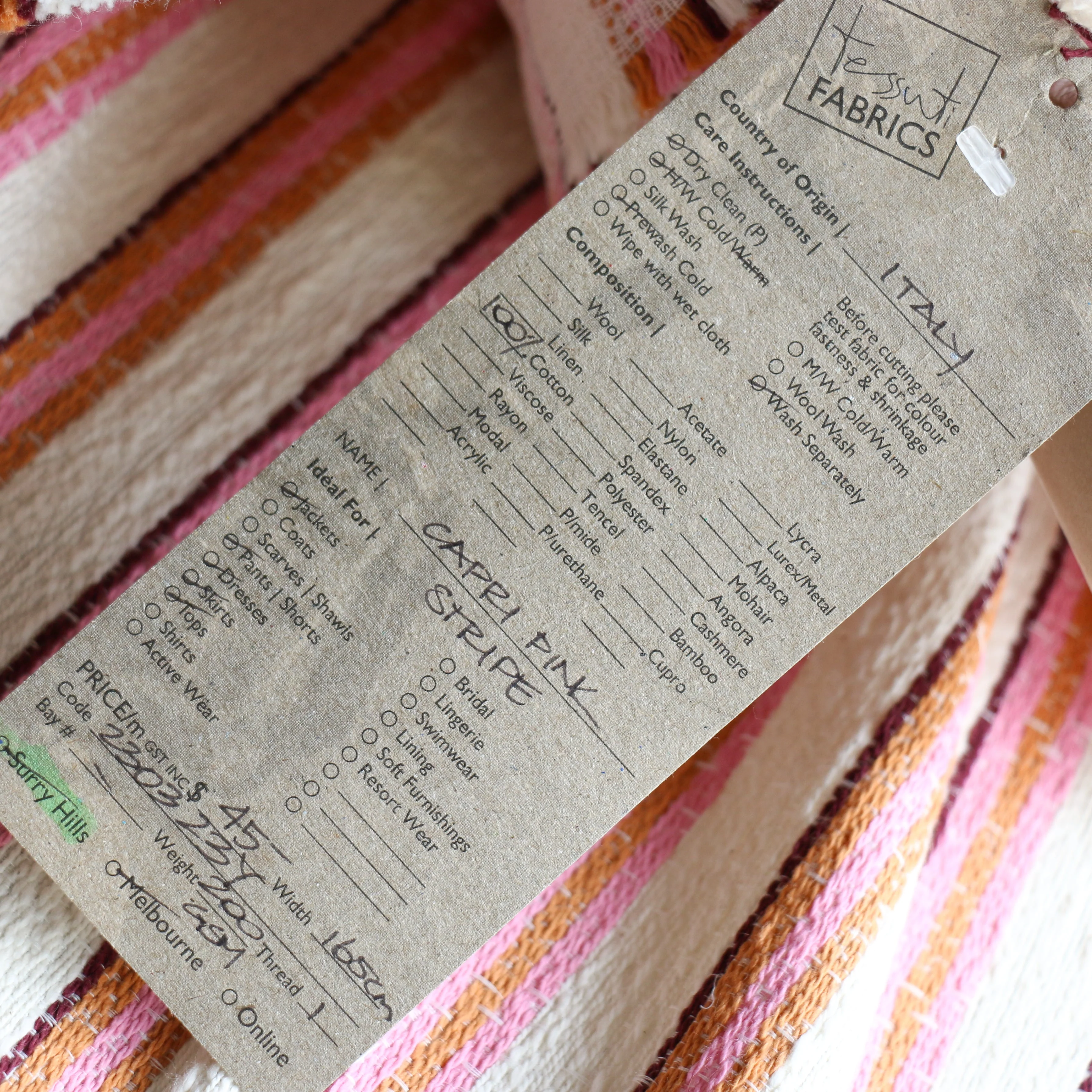 Capri Pink Stripe Cotton - Image 5