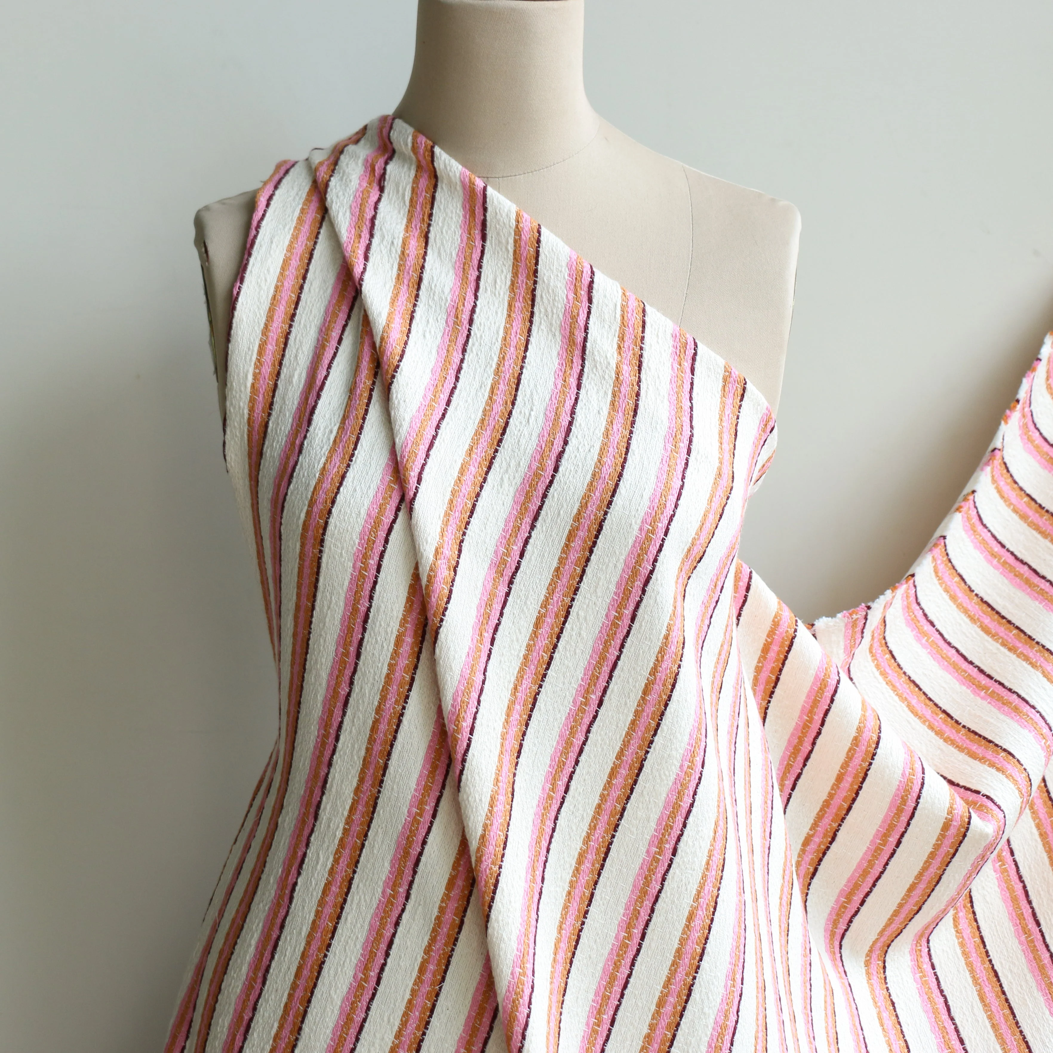 Capri Pink Stripe Cotton - Image 6
