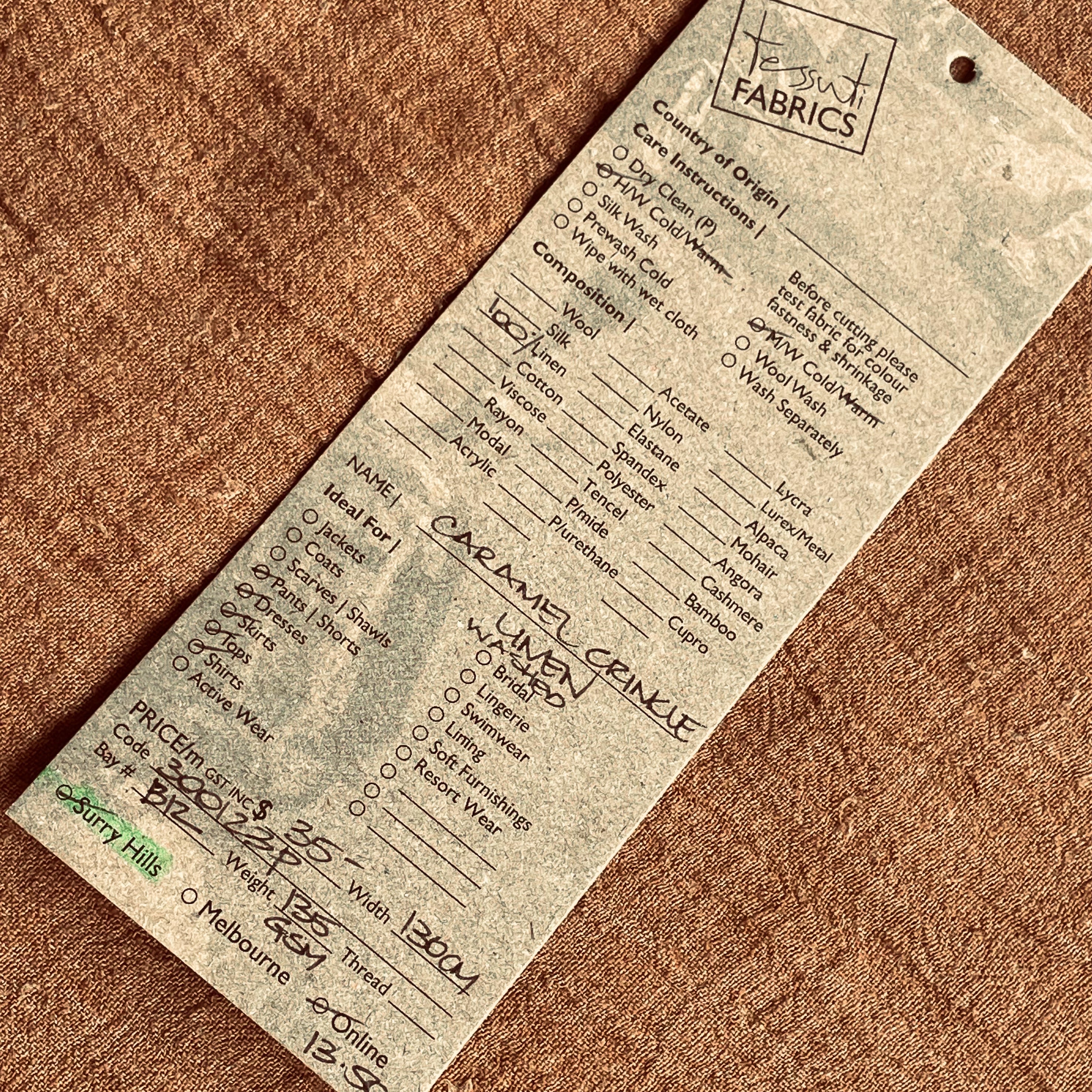 Caramel Crinkle Linen - Image 3