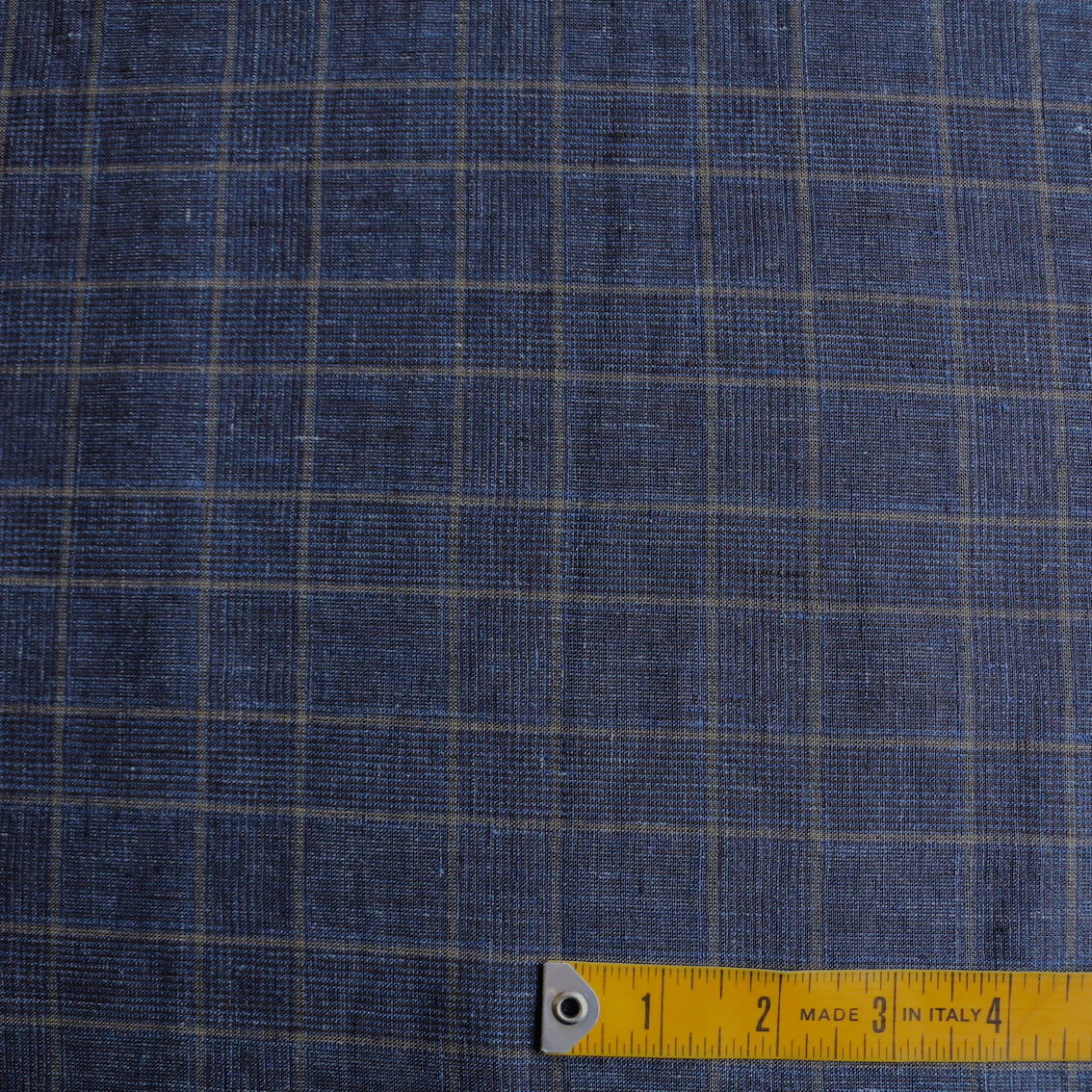 Caramel Grid Linen Check - Image 2