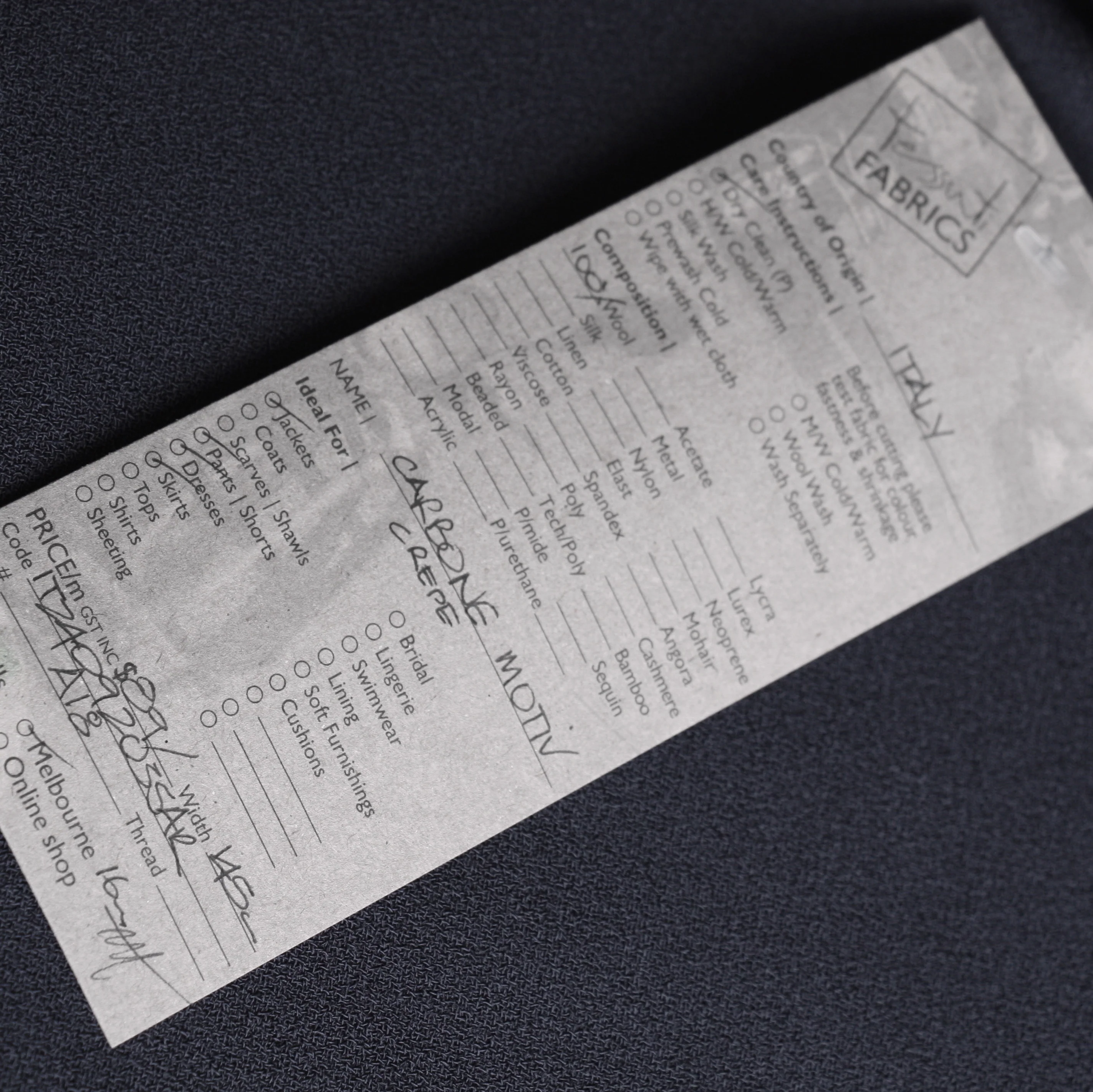 Carbone Motiv Crepe - Image 3