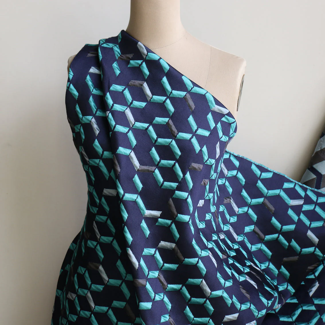 Carina Aqua/Grey Jacquard - Image 5