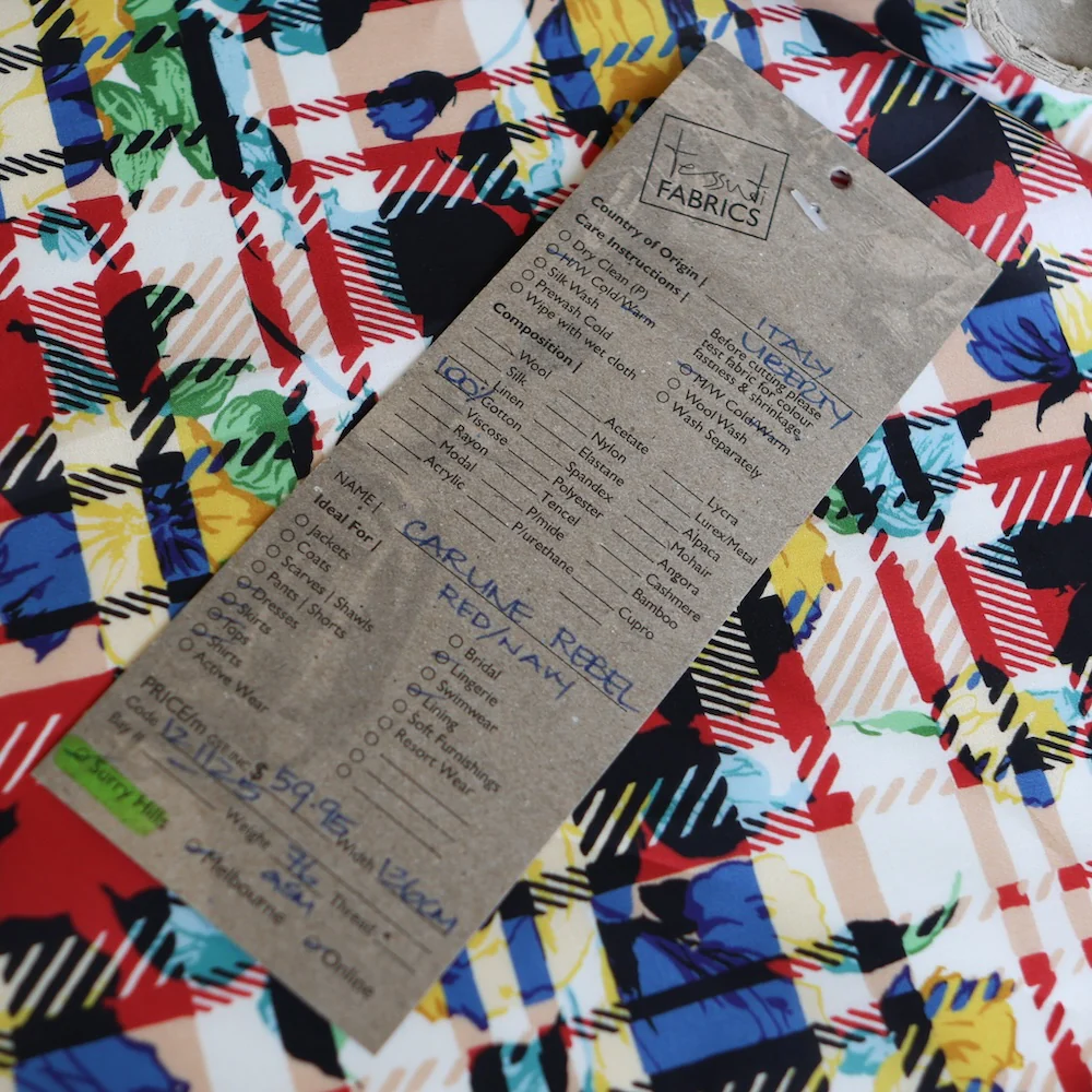 Carline Rebel Red/Navy - Liberty Tana Lawn - Image 4