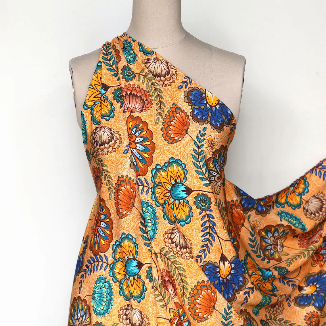 Carmen Orange Viscose Poplin - Image 6
