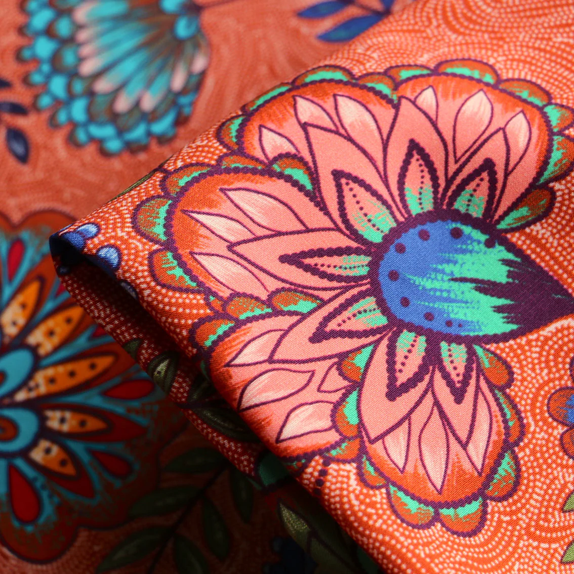Carmen Rust Viscose Poplin