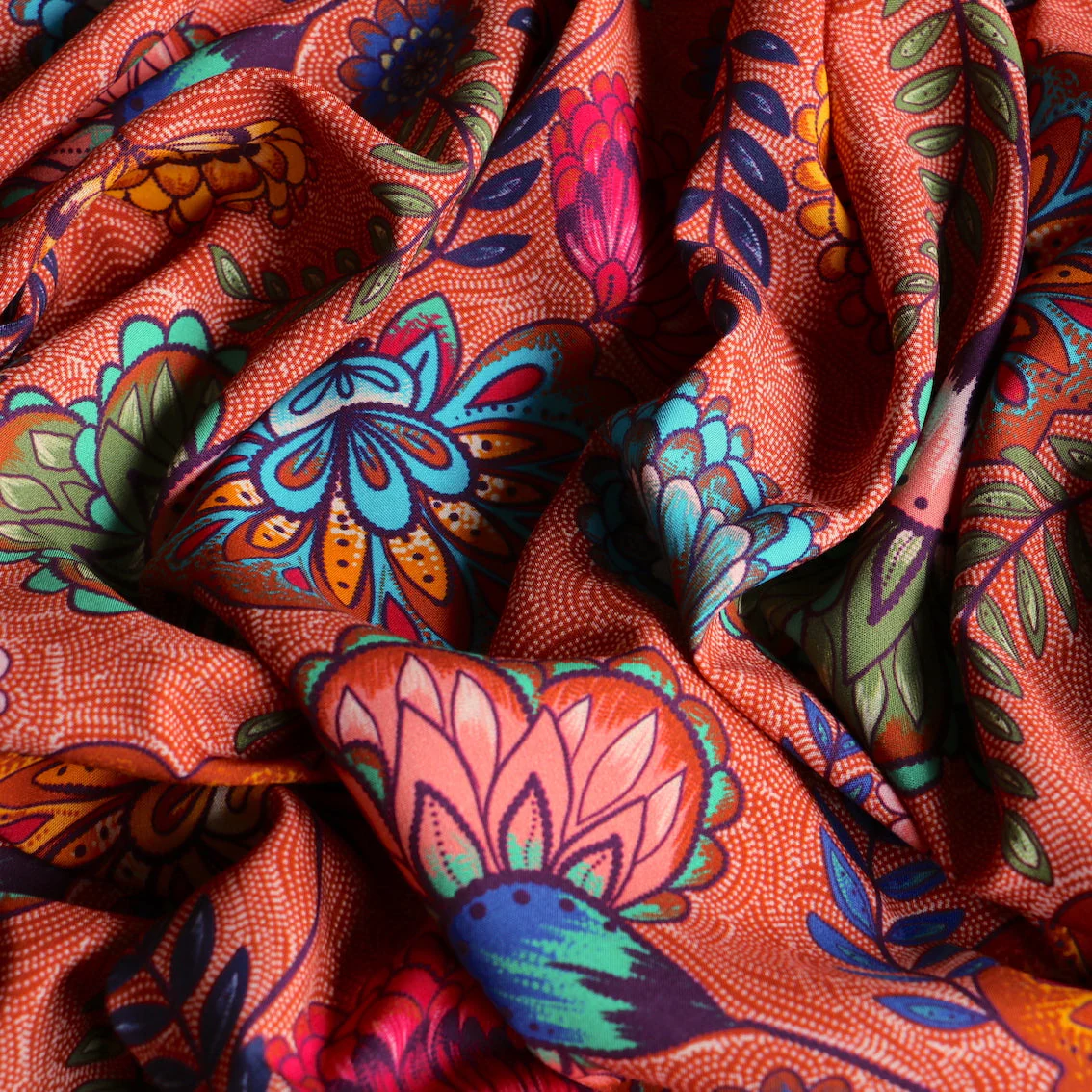 Carmen Rust Viscose Poplin - Image 2