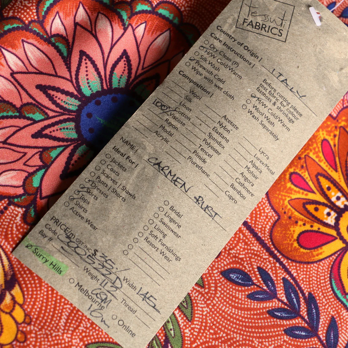 Carmen Rust Viscose Poplin - Image 5