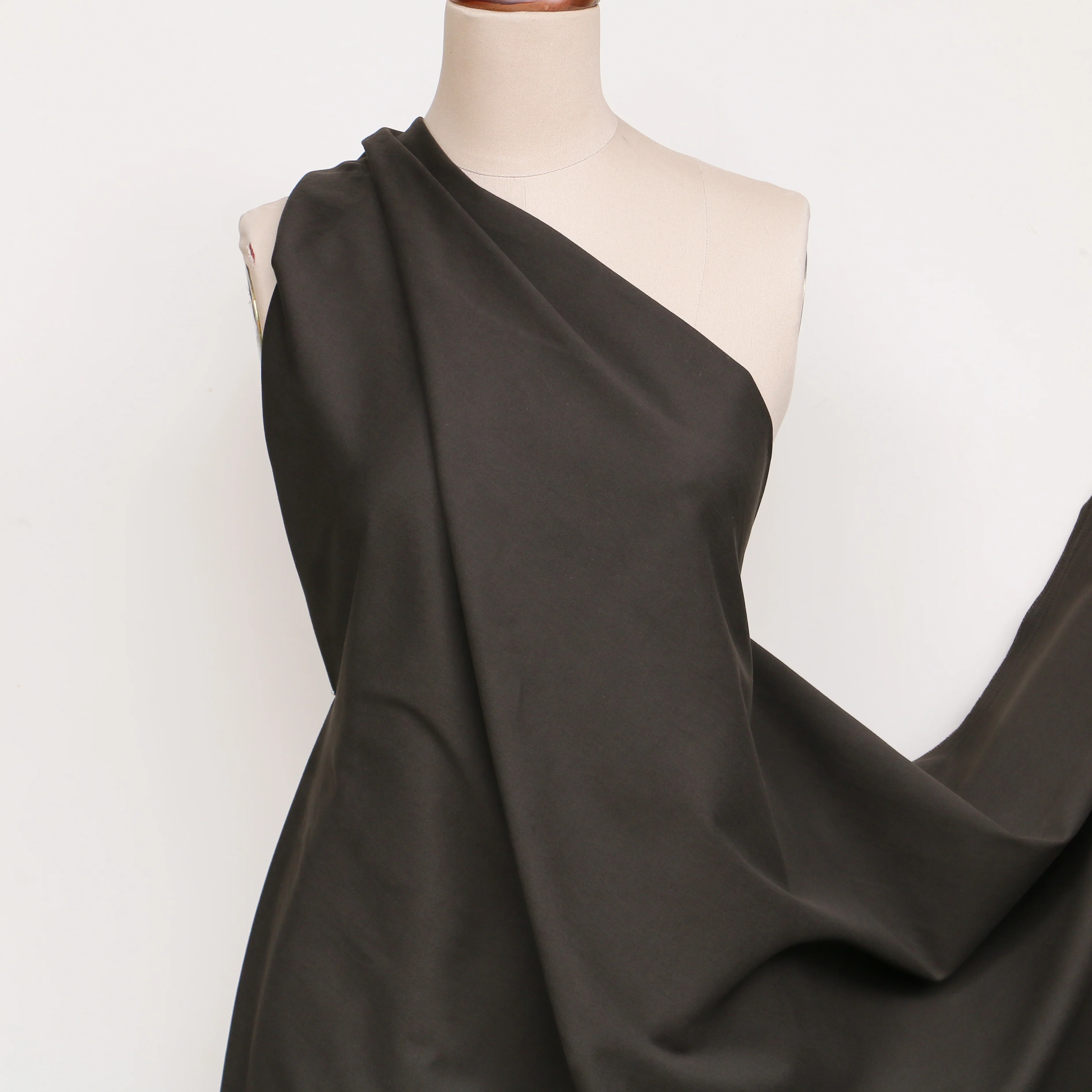 Carob Brushed Stretch Cotton - Image 4