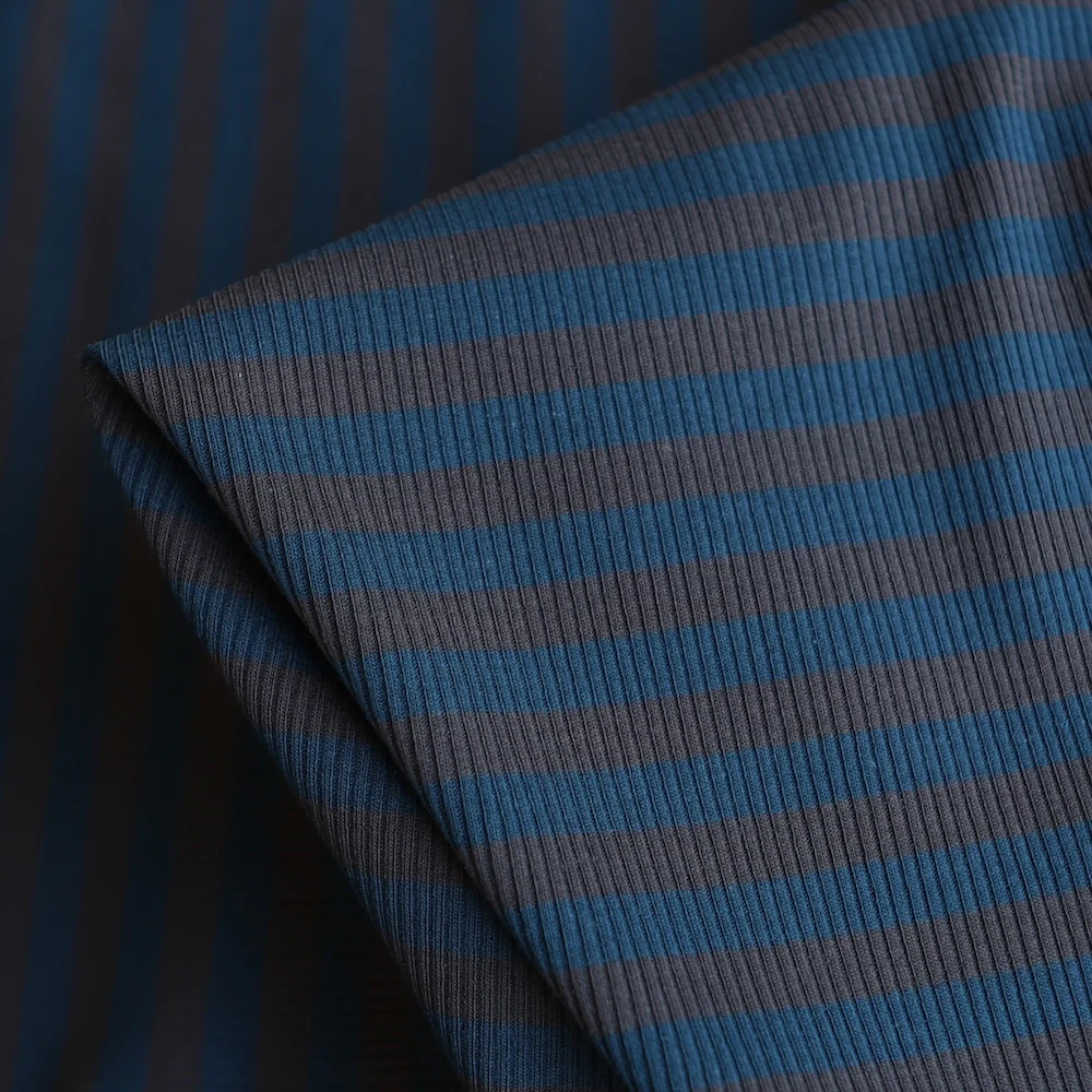 Caron Smoke/Blue Stripe Knit