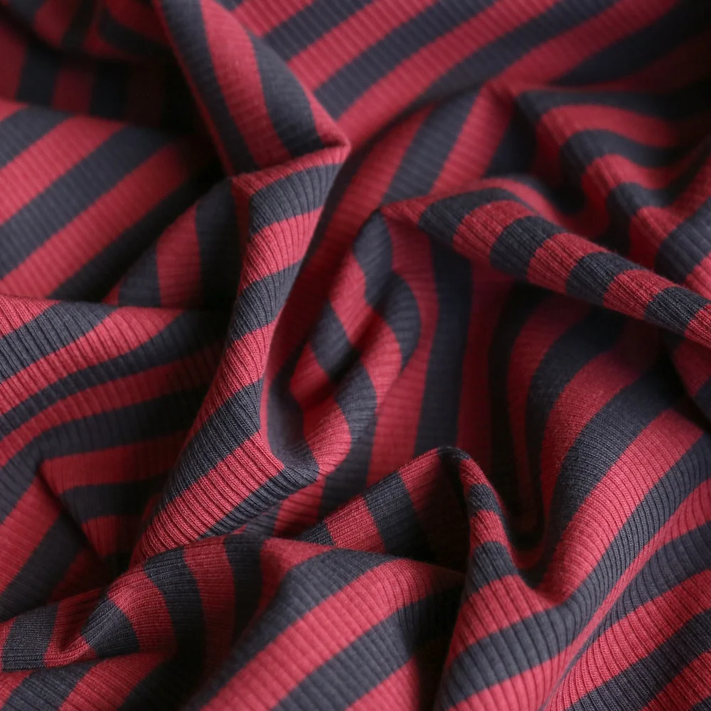 Caron Smoke/Raspberry Stripe Knit - Image 2