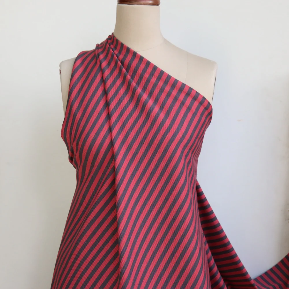 Caron Smoke/Raspberry Stripe Knit - Image 5