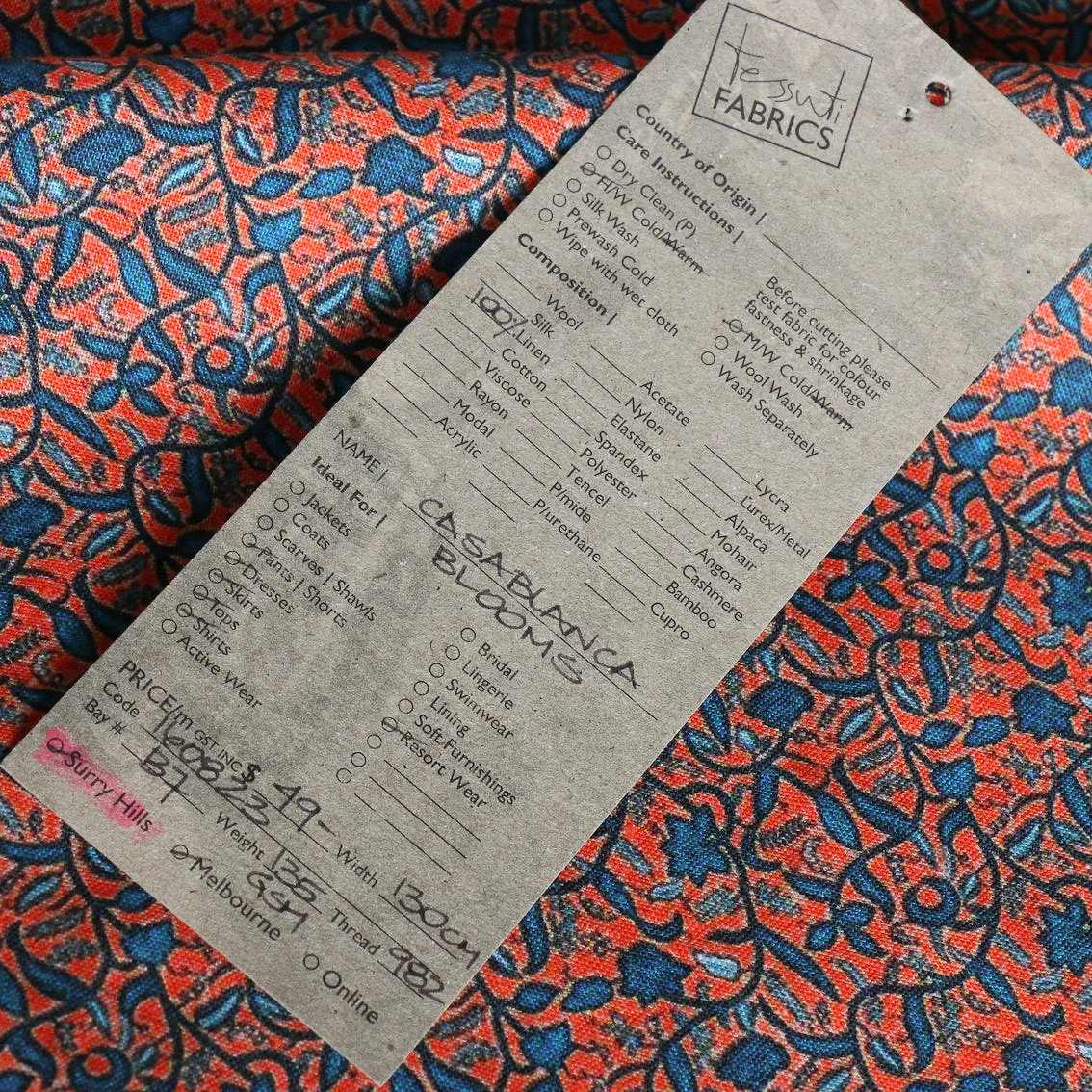 Casablanca Blooms Washed Printed Linen - Image 4