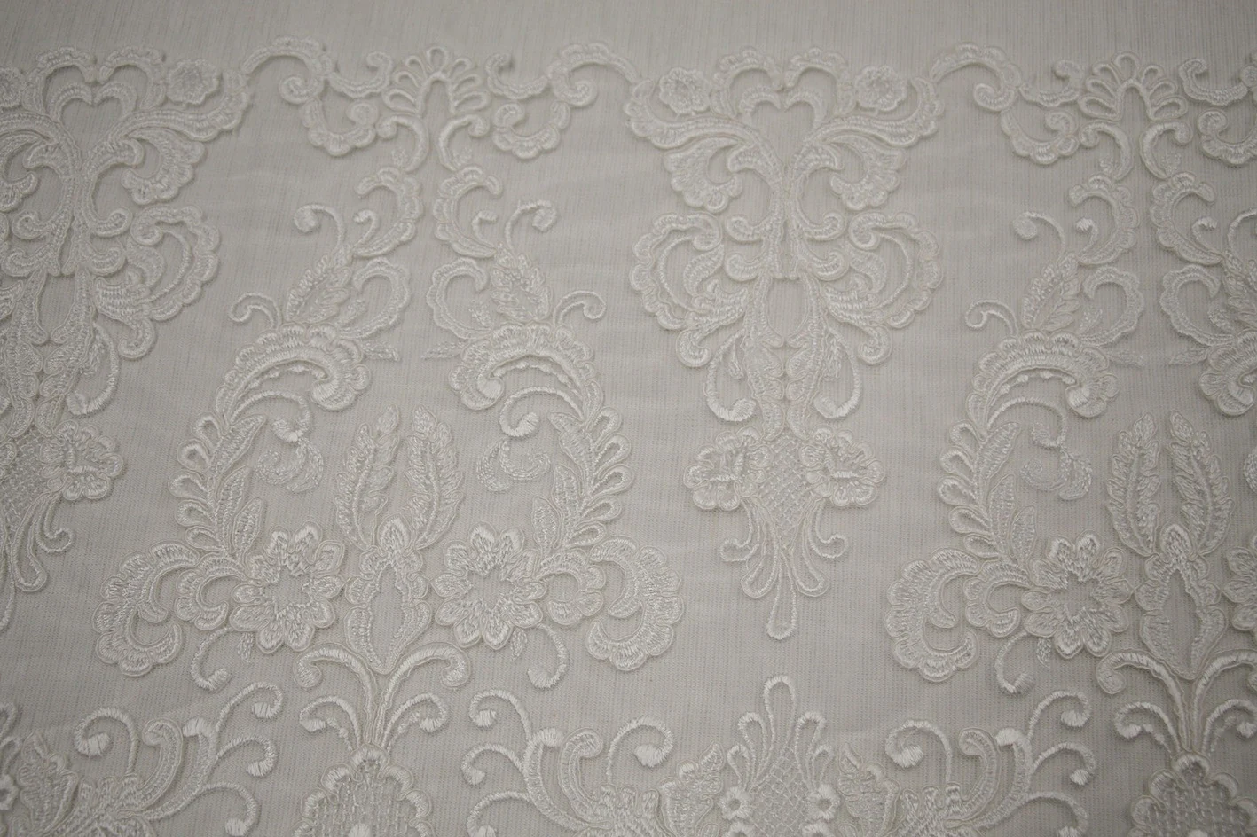 Casta Ivory Embroidered Tulle - Image 3
