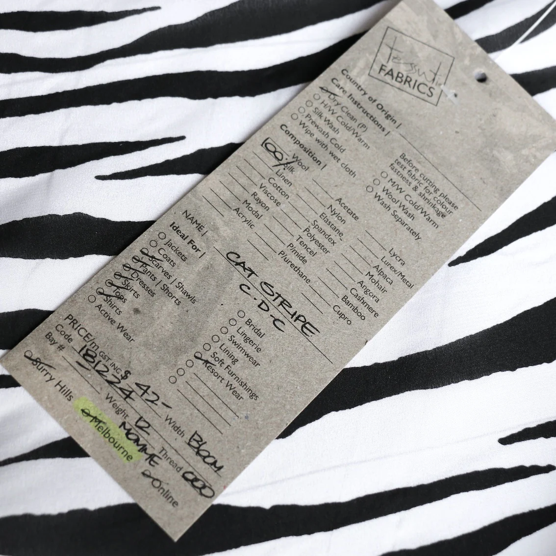 Cat Stripes - Silk Crepe De Chine - Image 5
