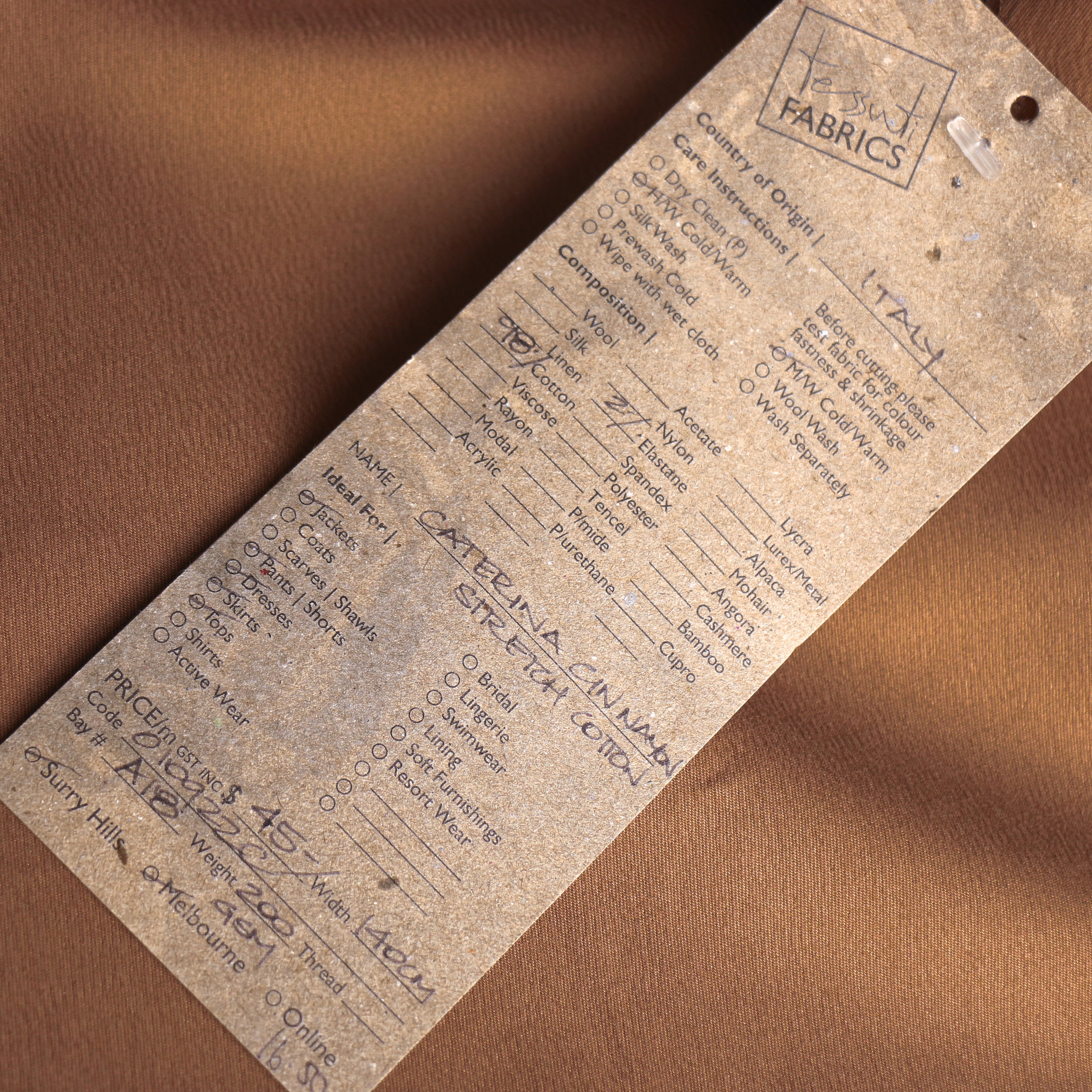 Caterina Cinnamon Stretch Cotton - Image 3