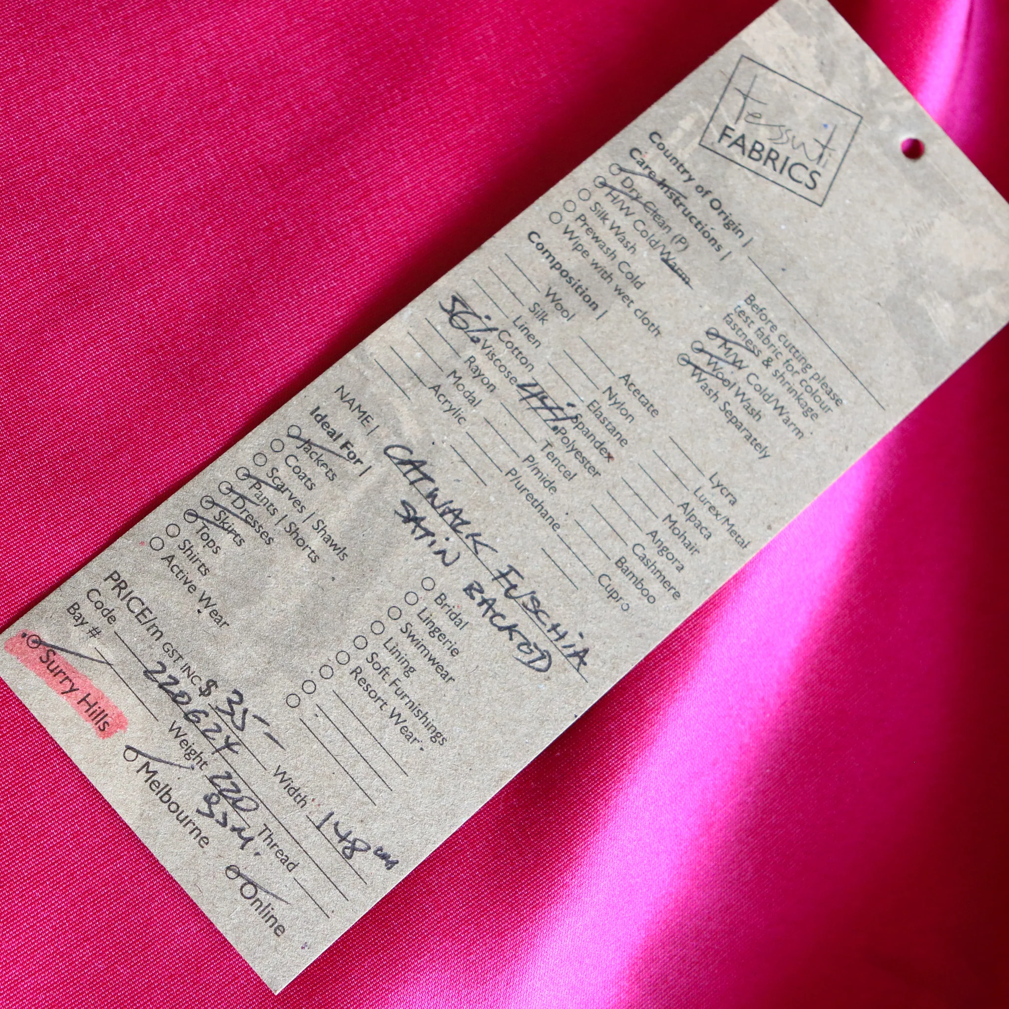 Catwalk Fuschia Satin Backed - Image 3