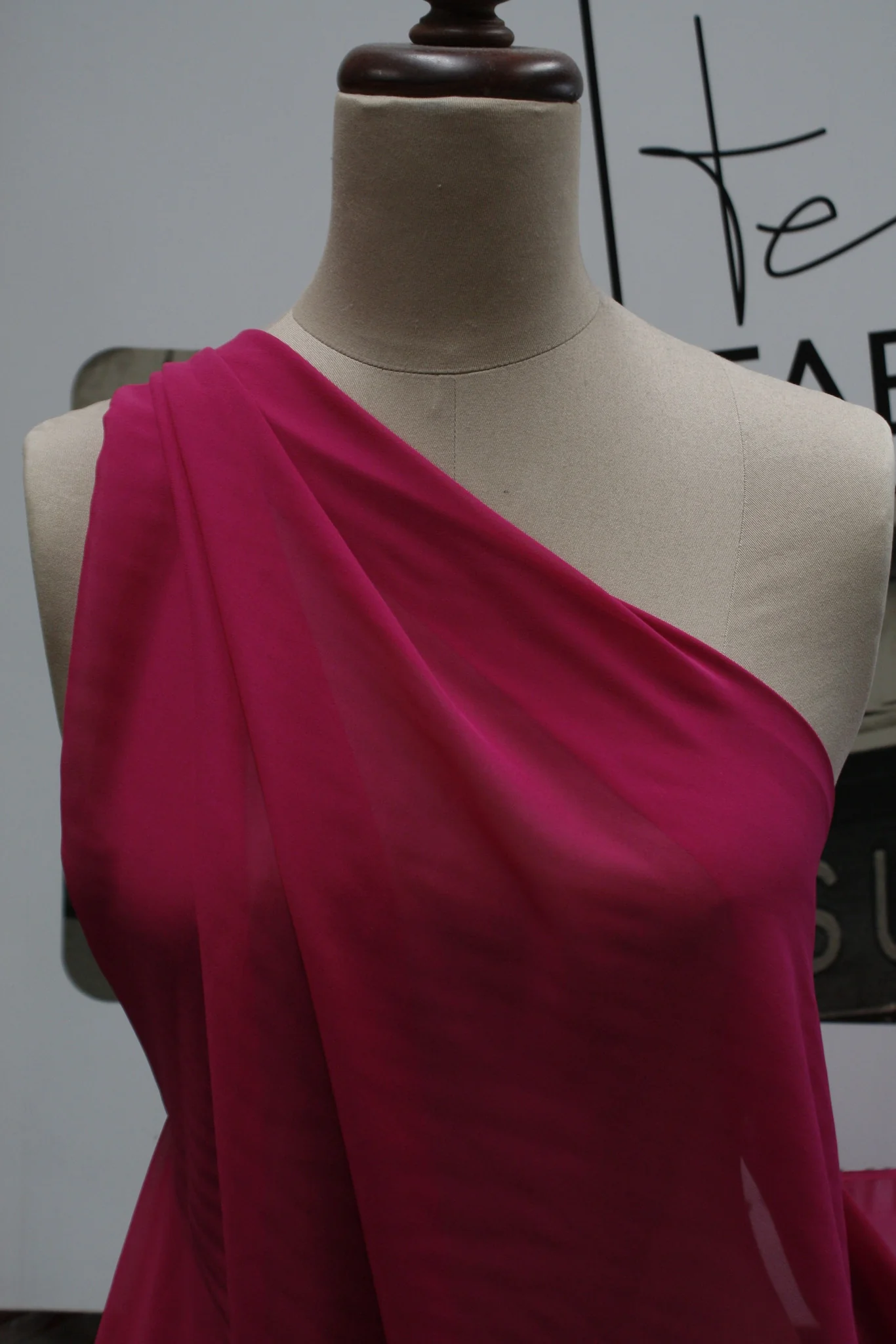 Cerise Georgette - 10mm - Image 3