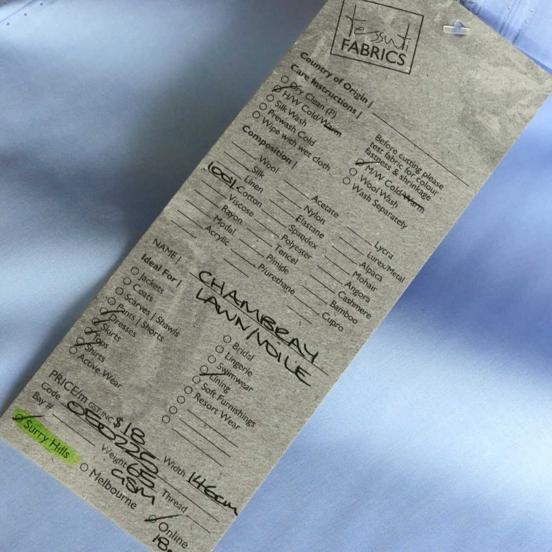 Chambray Cotton Lawn/Voile - Image 3