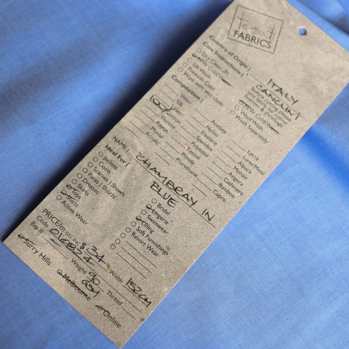 Chambray In Blue Shirting - Image 3