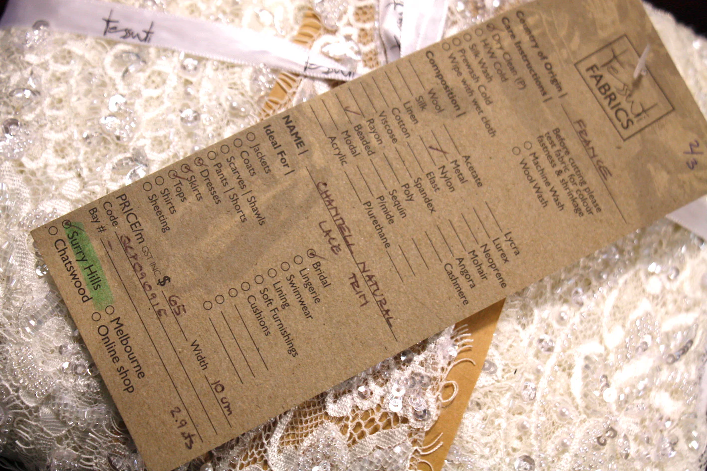 Chantell Natural Lace Trim - Image 2