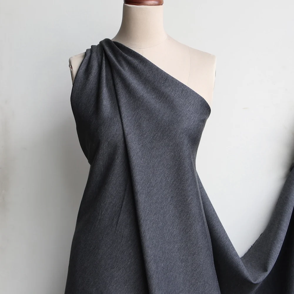 Charcoal Night Double Sided Knit - Image 4