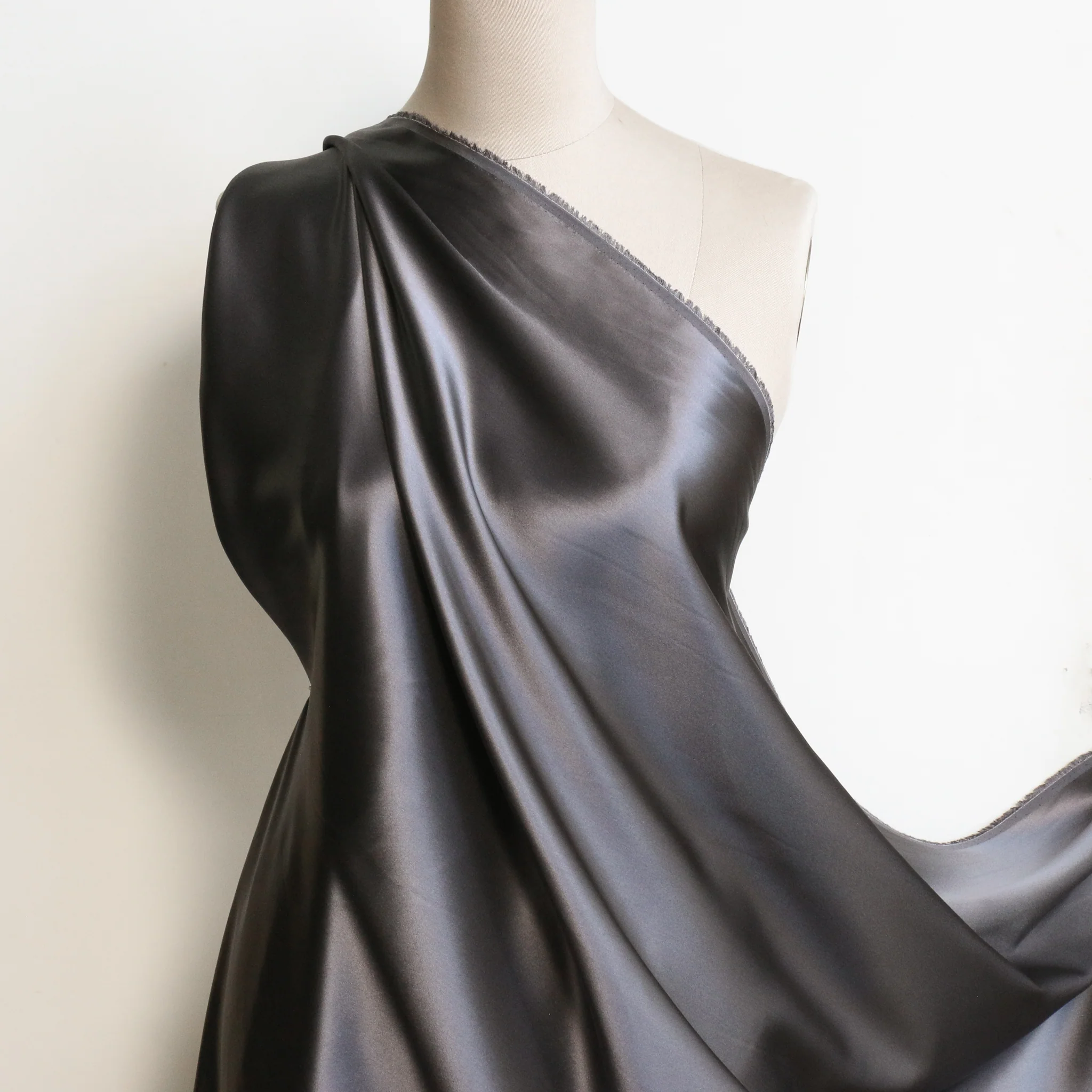 Charcoal Silk Satin - 22mm - Image 5
